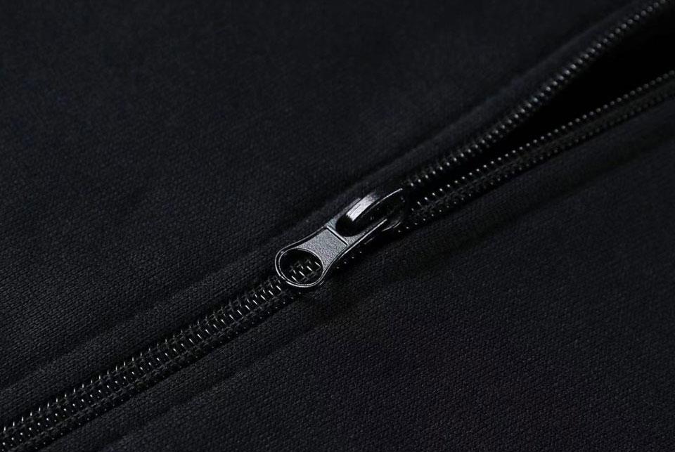 4 Tune Baskılı Baskılı Oversize Fermuarlı Siyah Unisex Kapüşonlu Hırka