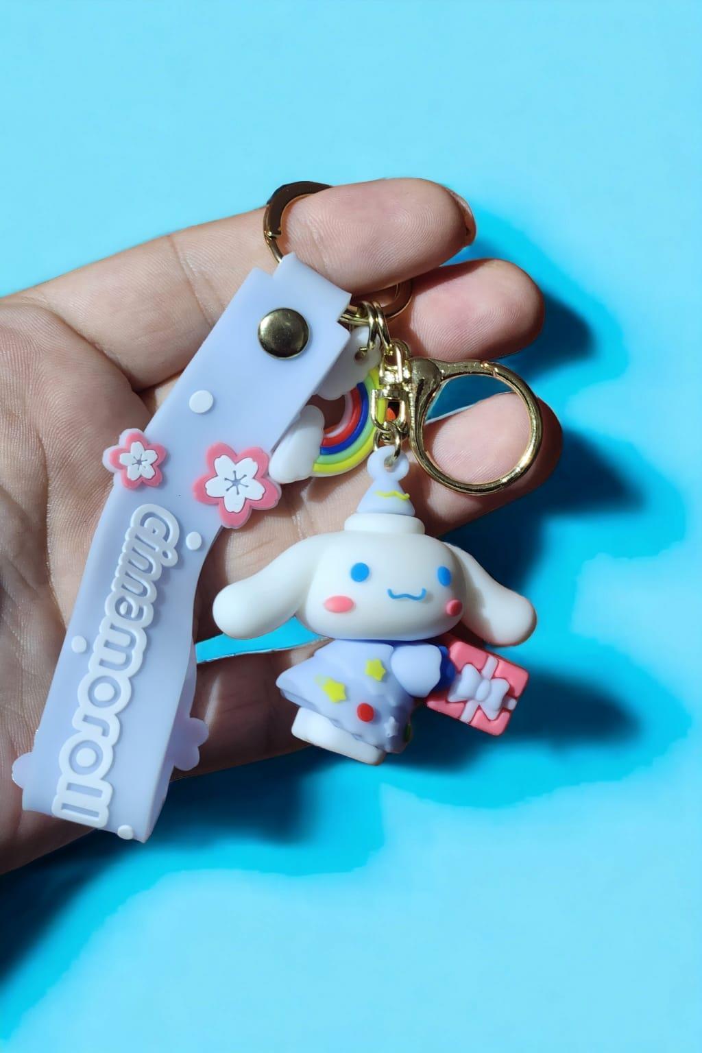 Anime Cinnamoroll Figürlü Silikon Anahtarlık