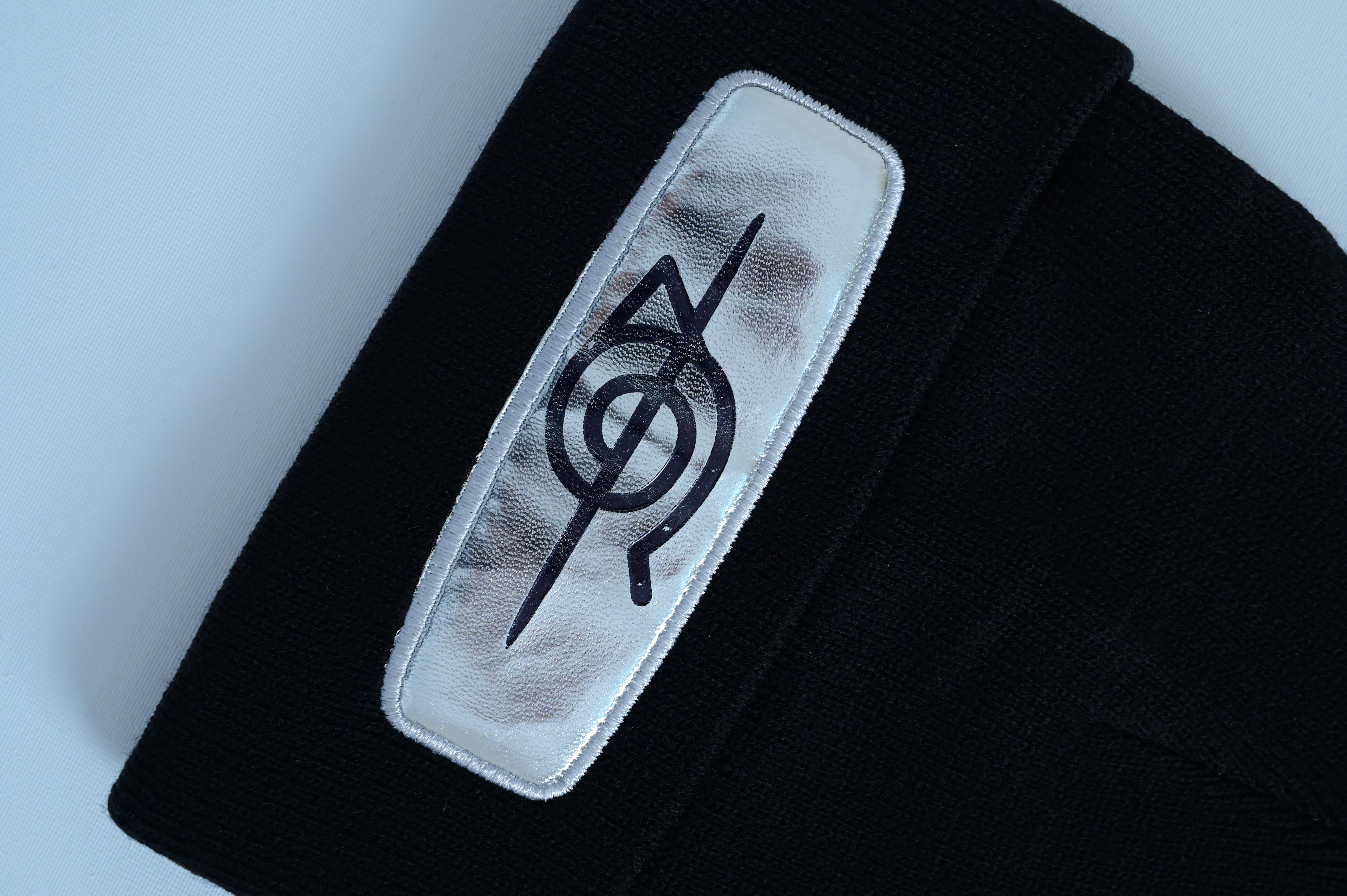 Anime Naruto Konoha Nakış İşleme Unisex Siyah  Bere
