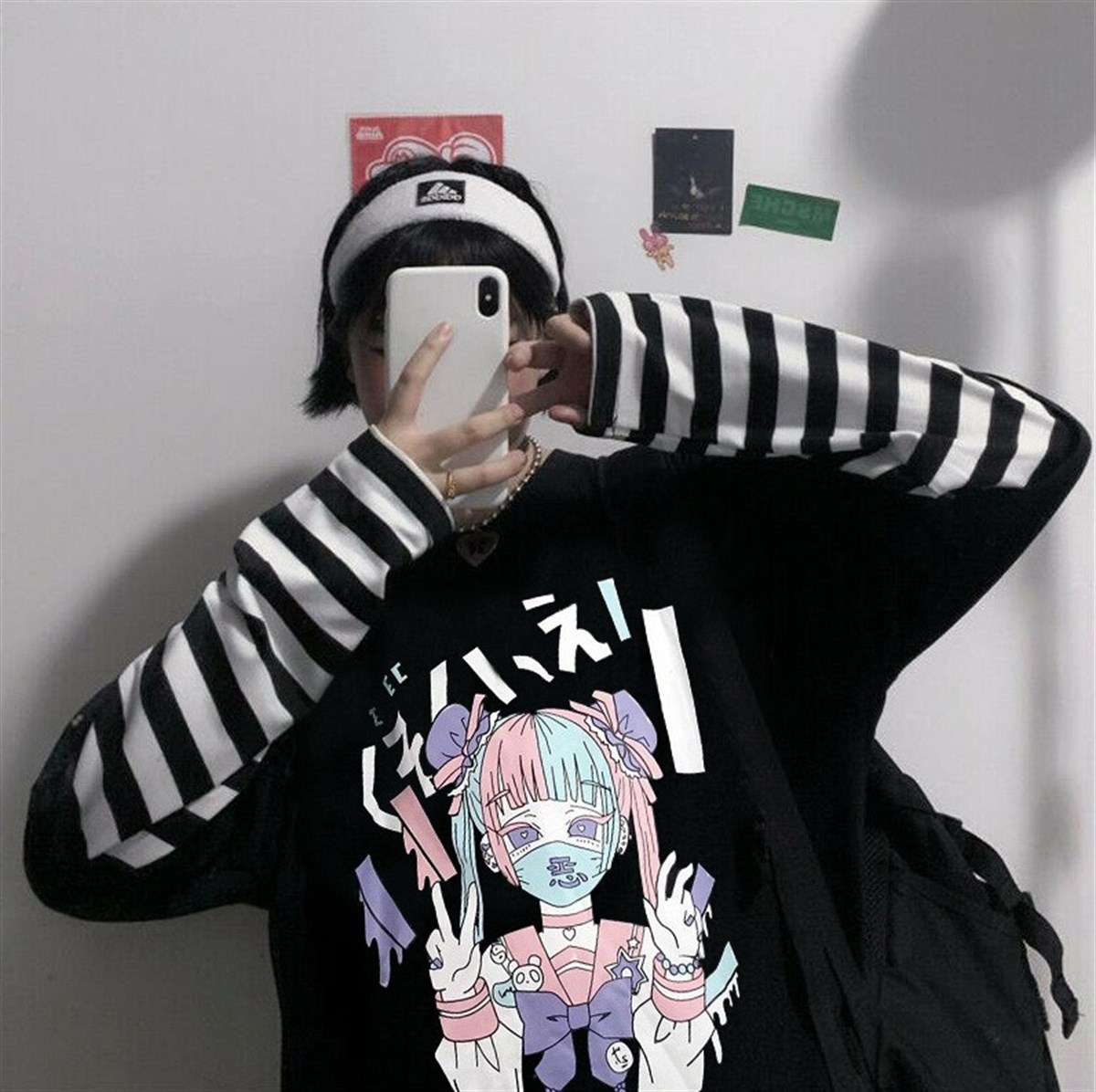 Anime Oversize Bad Girl Sailor Moon Siyah Uzun Kollu Unisex T-shirt