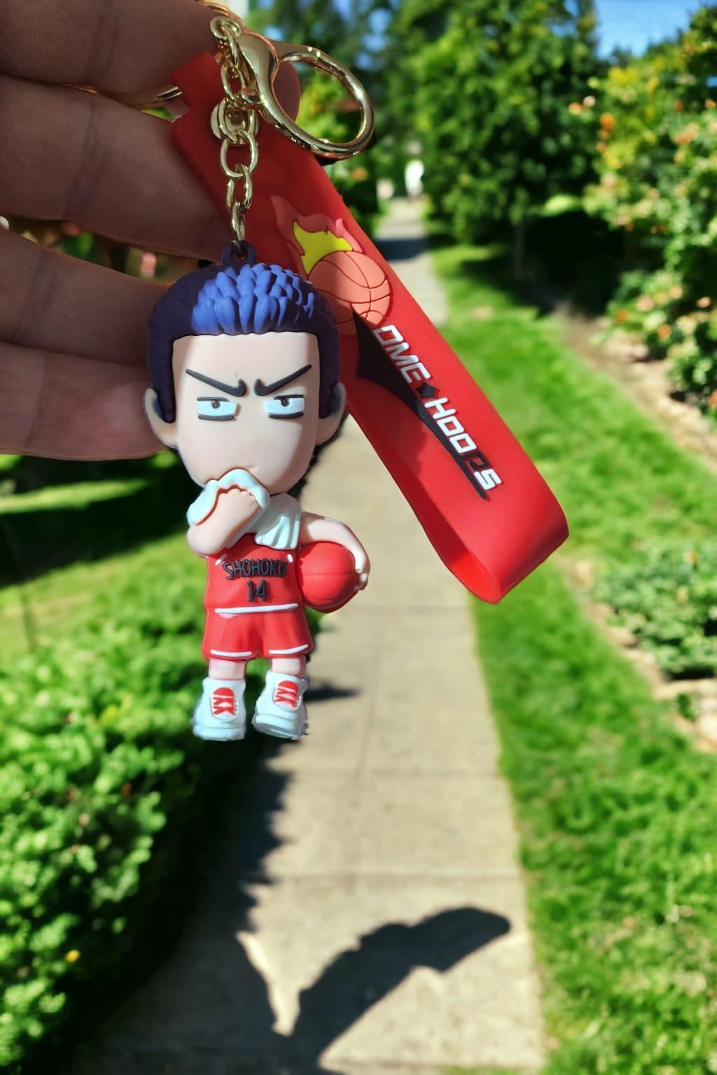 Anime Slam Dunk Figürlü Silikon Anahtarlık
