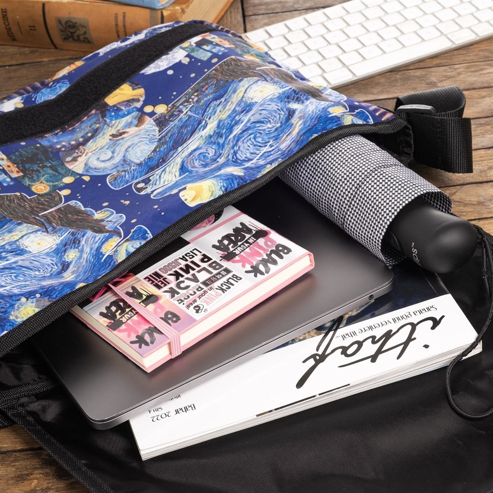 Art Van Gogh Starry Nıght Unisex Postacı Çantası