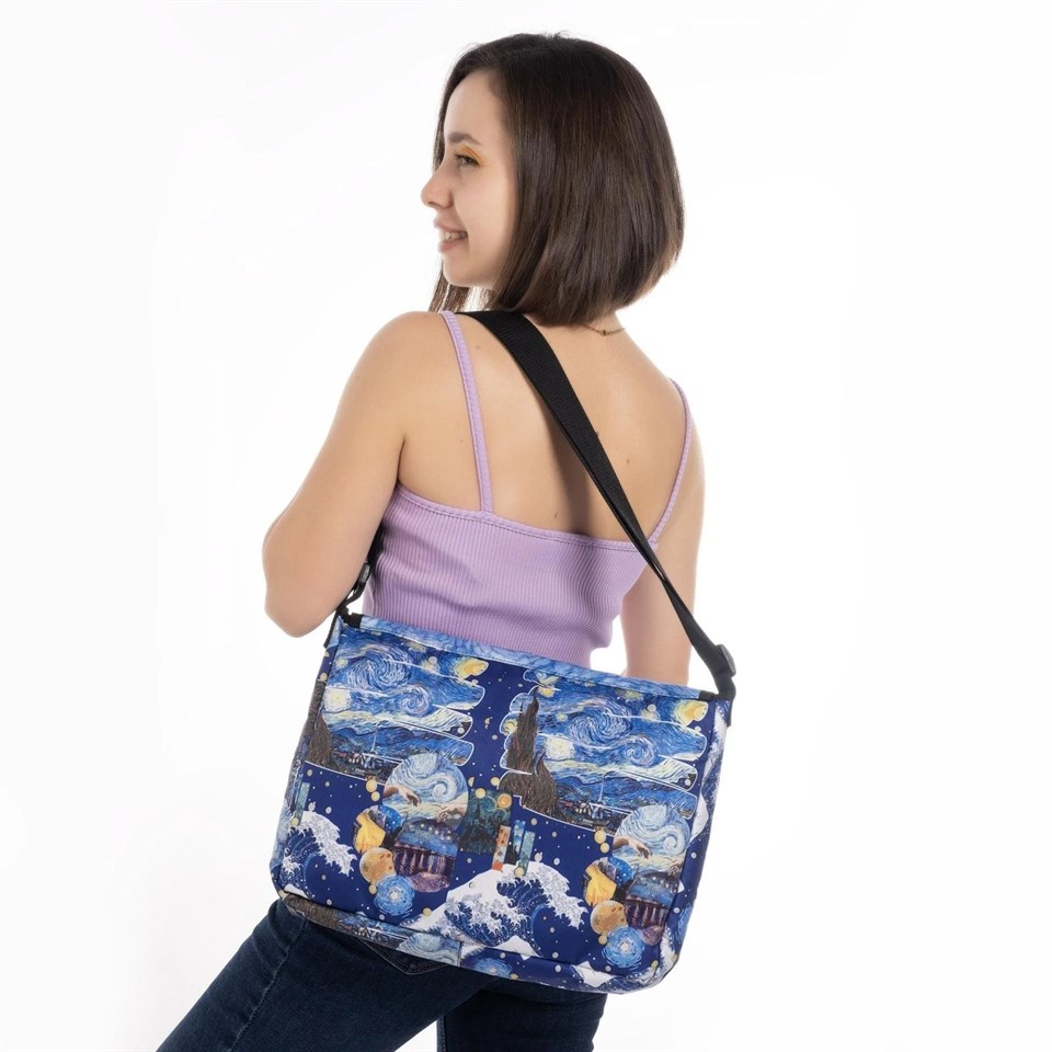 Art Van Gogh Starry Nıght Unisex Postacı Çantası