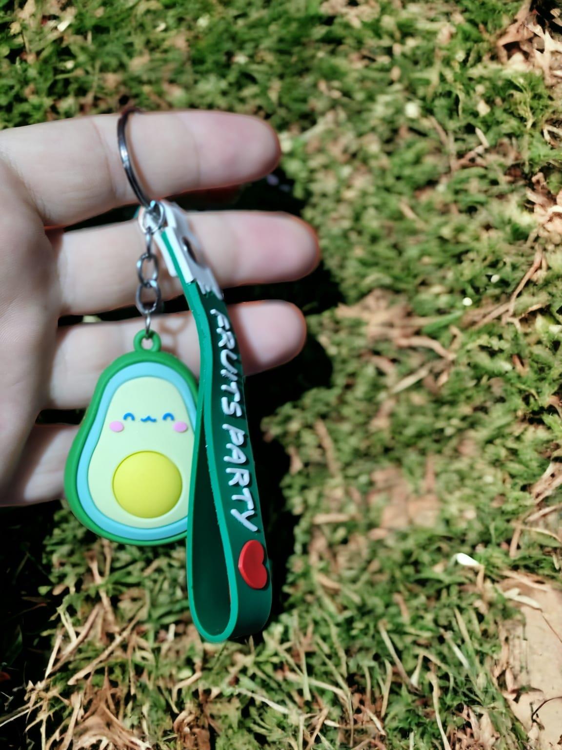 Avokado Figürlü Silikon Anahtarlık