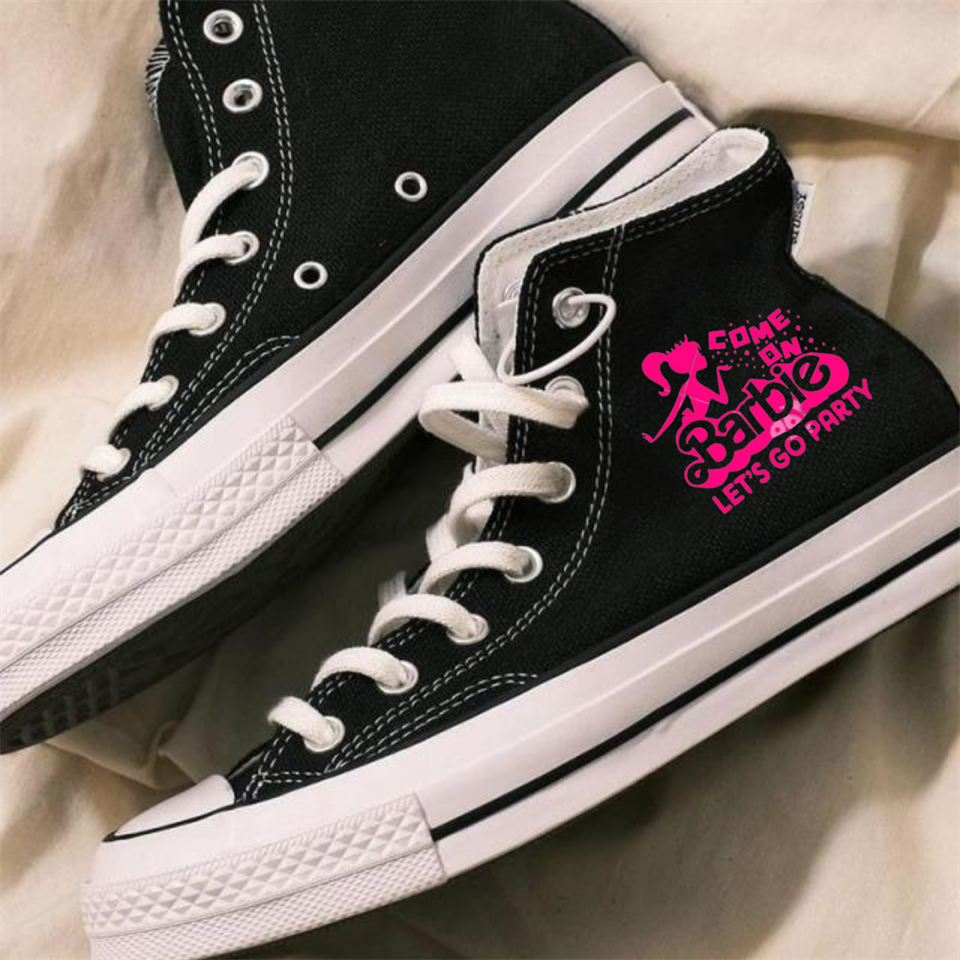 Barbie Come On Siyah Unisex Kanvas Ayakkabı