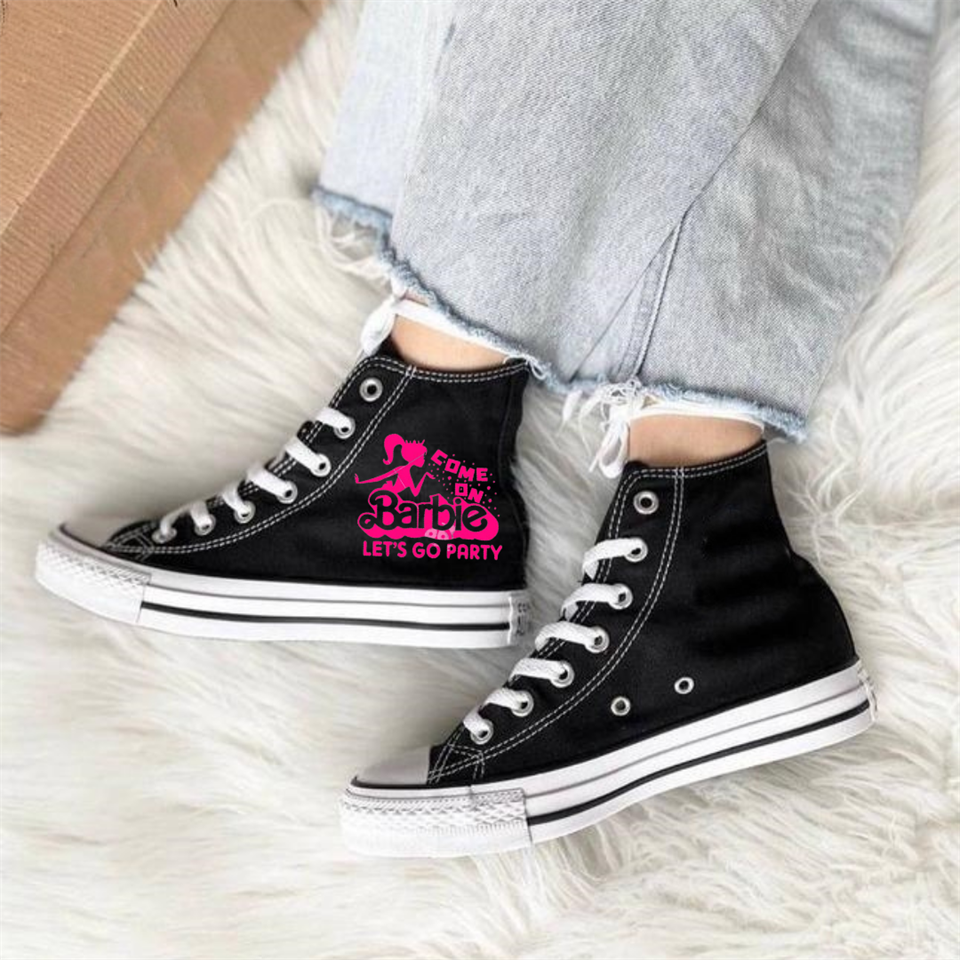 Barbie Come On Siyah Unisex Kanvas Ayakkabı
