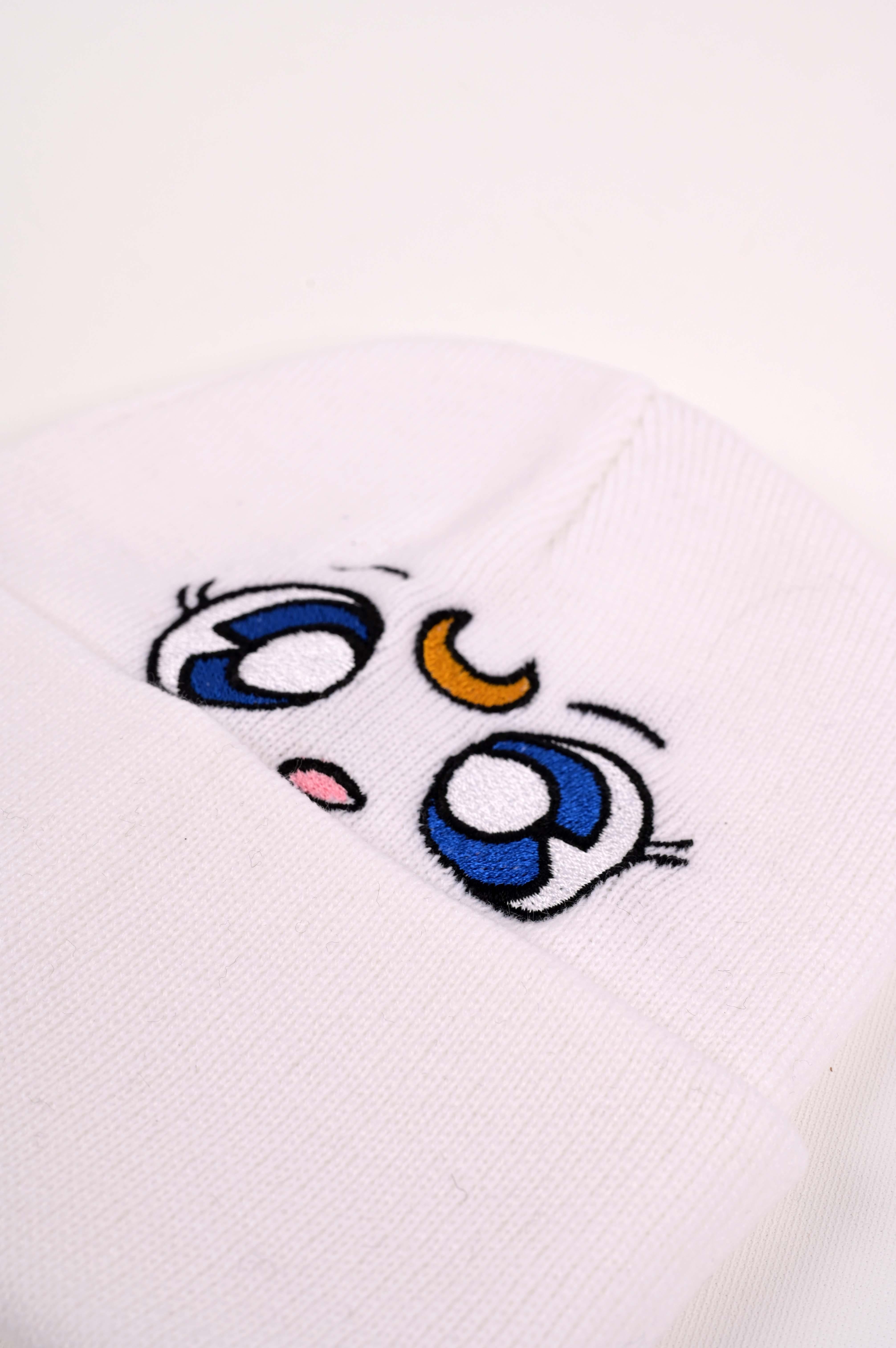 Sailor Moon Nakış İşleme Unisex Beyaz Bere