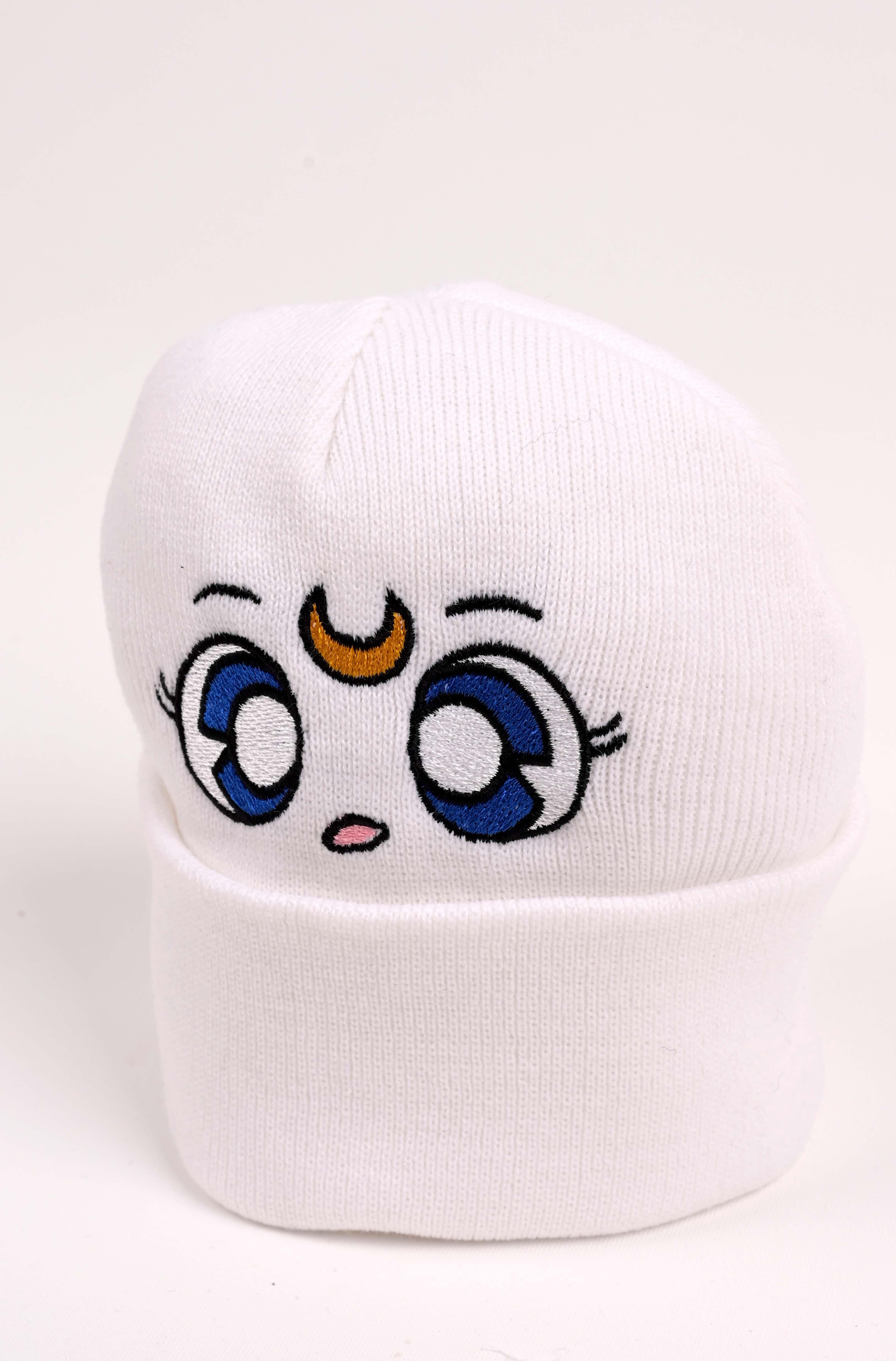 Sailor Moon Nakış İşleme Unisex Beyaz Bere