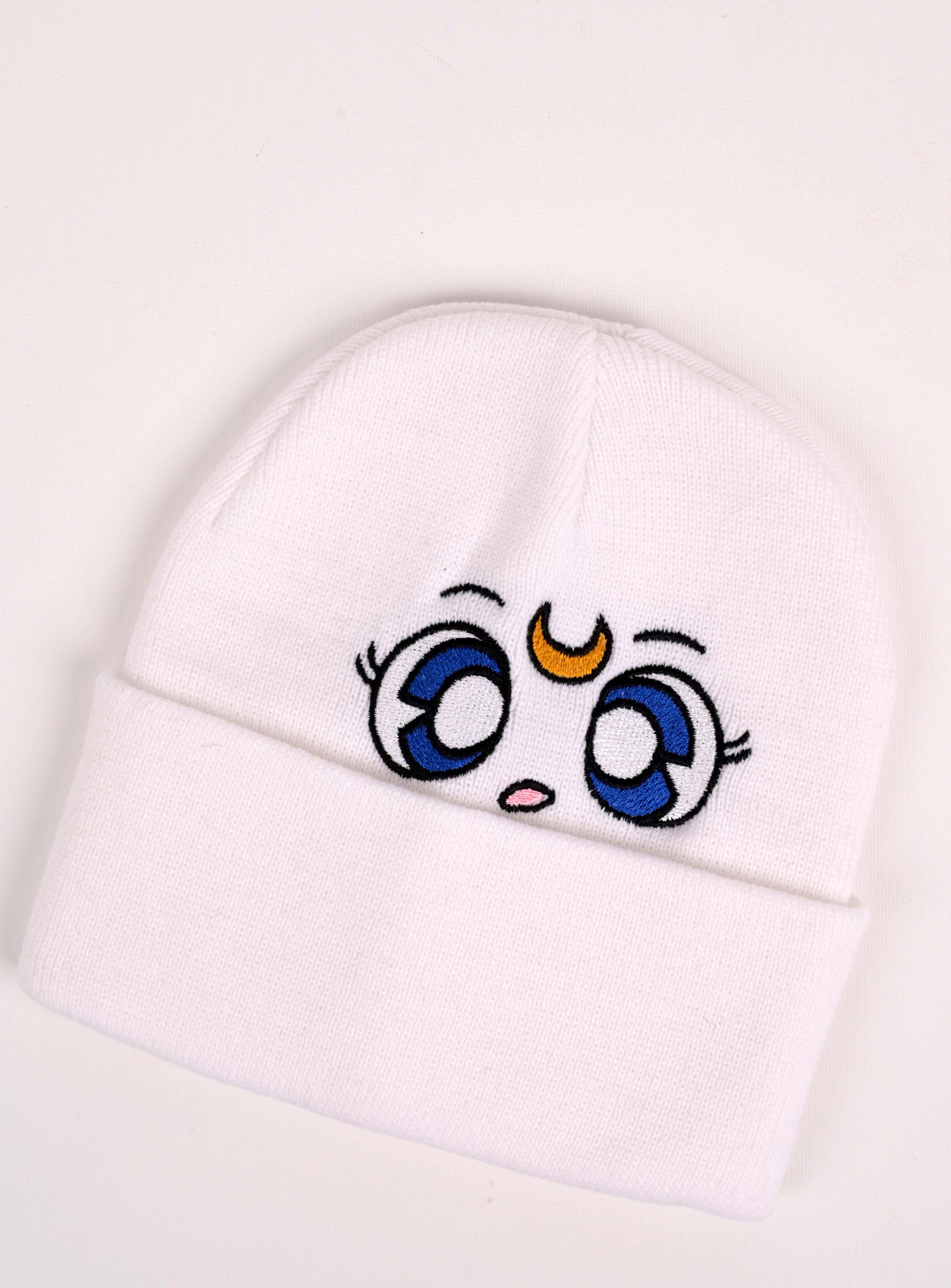 Sailor Moon Nakış İşleme Unisex Beyaz Bere