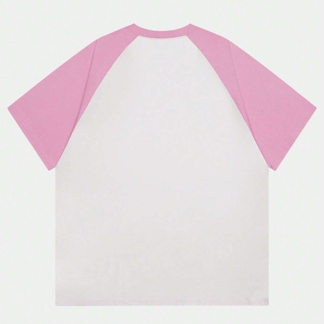 Beyaz Unisex Pembe Reglan Sweet Cherries T-Shirt