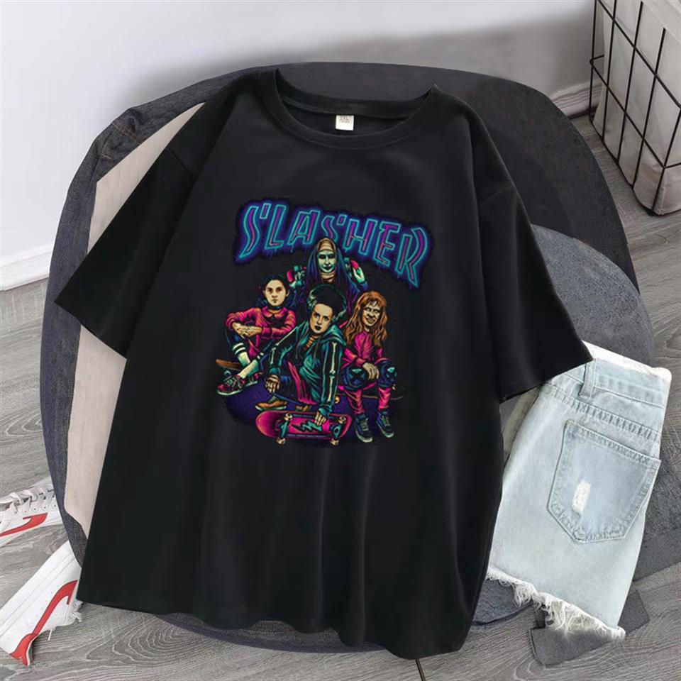 Blue Slasher Siyah Unisex Oversize T-shirt