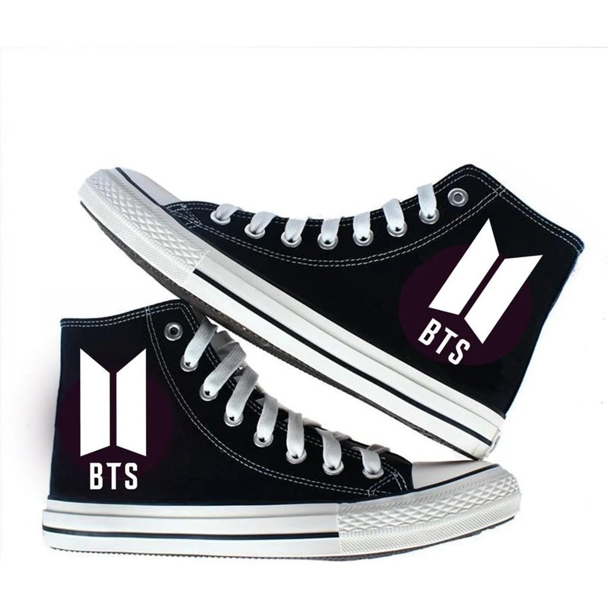 BTS Baskılı Kanvas Ayakkabı