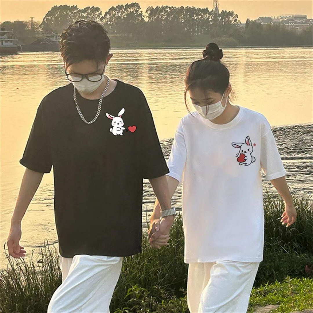 Çift Kombini Rabbit Couple T-Shirt