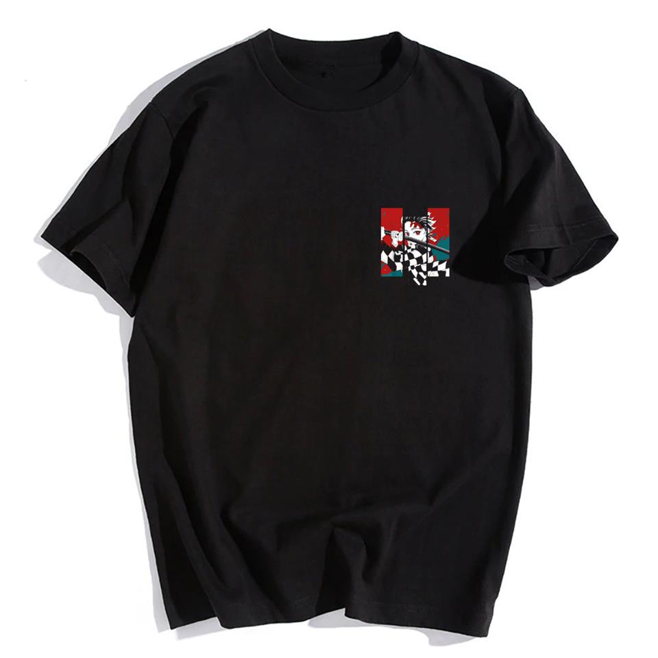 Demon Slayer Tanjiro Baskılı Siyah Unisex Oversize T-shirt