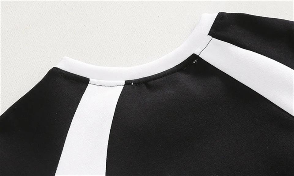 Dont Cry Baskılı Line Detail Unisex Oversize Bisiklet Yaka Siyah Sweatshirt