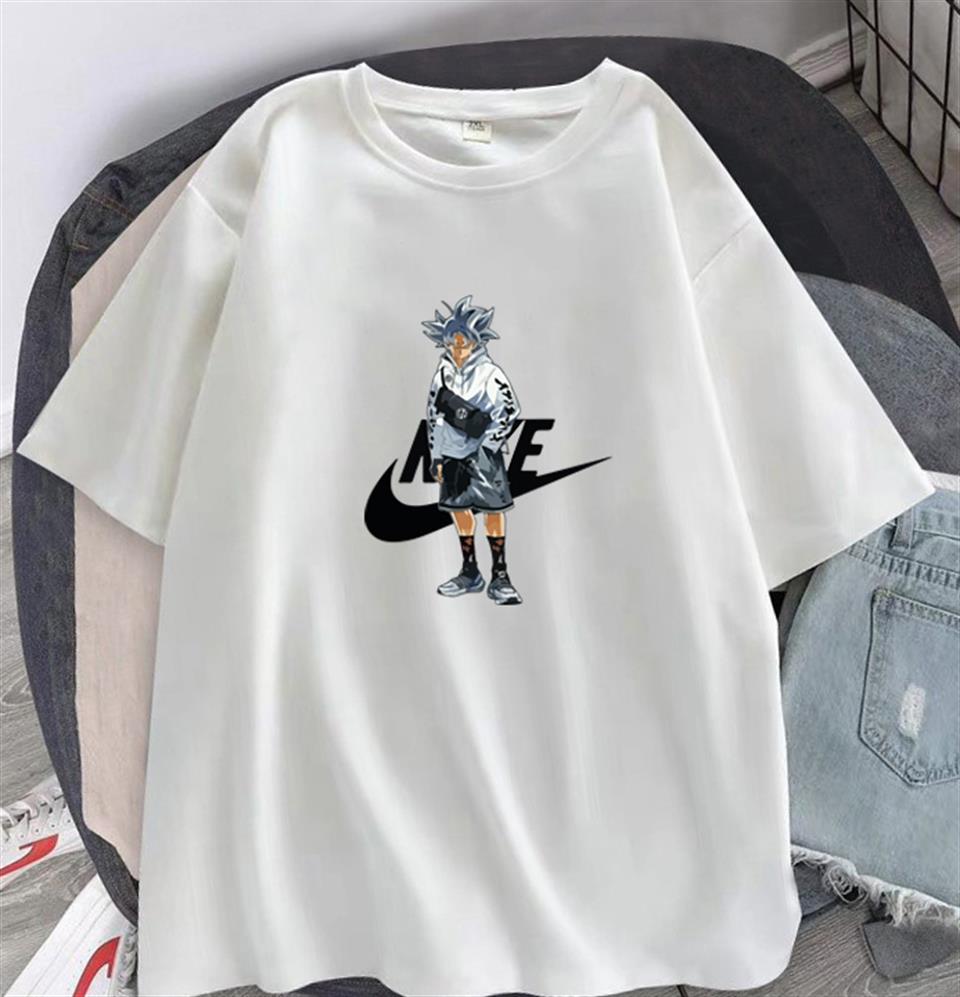 Dragon Ball Goku Baskılı Beyaz Unisex Oversize T-shirt