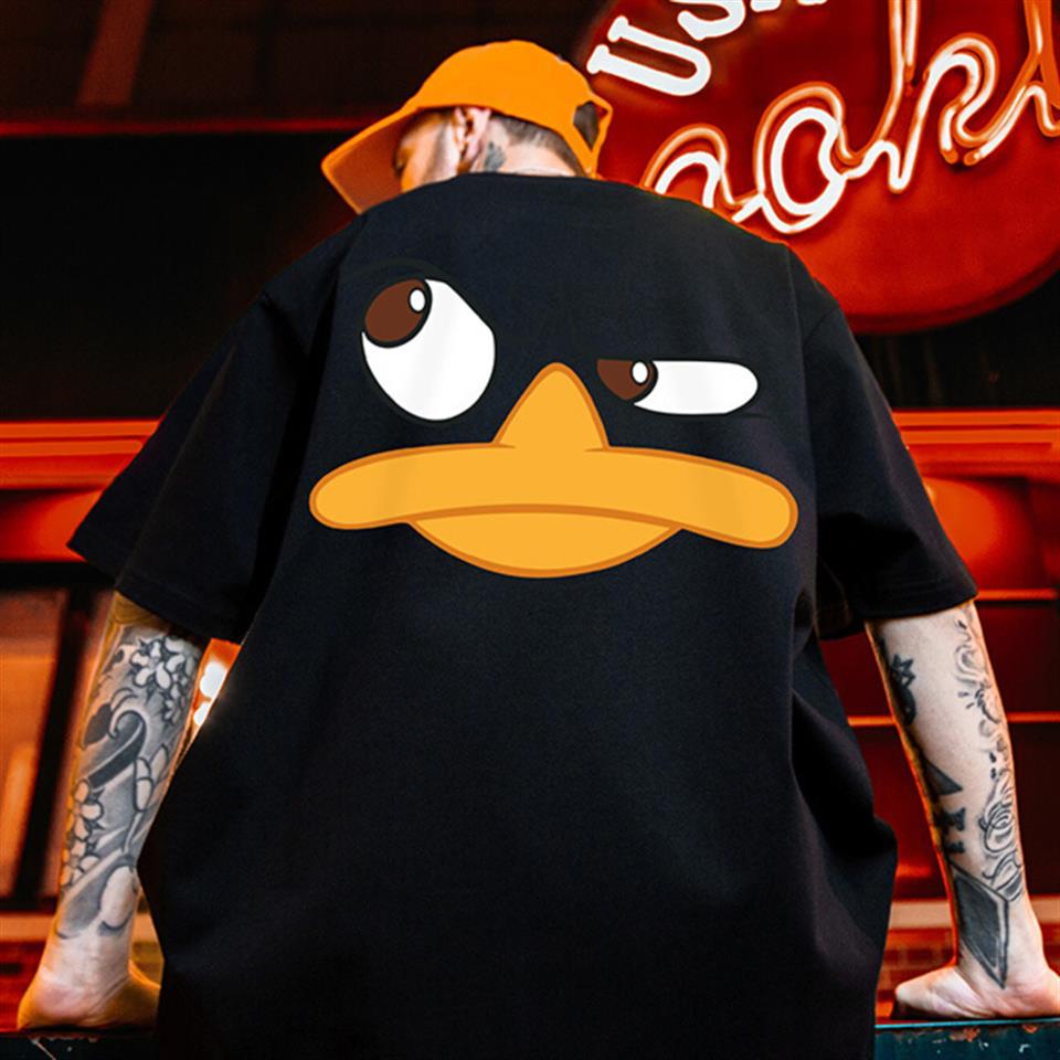 Duck Face Baskılı Siyah Unisex İkili Takım