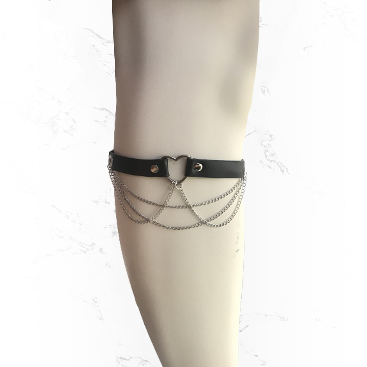 Gothic Kalp Zincirli Bacak Kemeri Choker