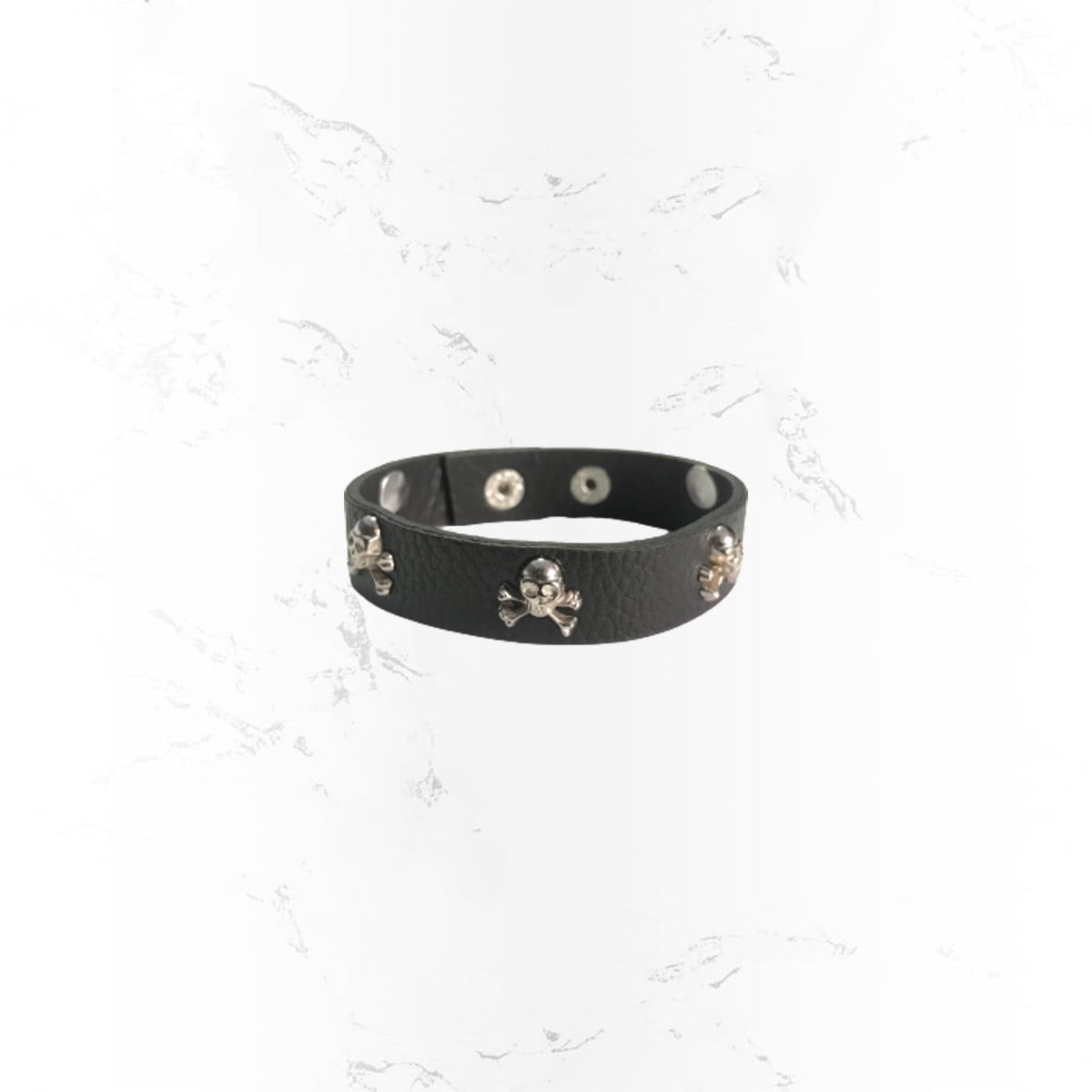 Gothic Skull Detailed Ayarlanabilir Bileklik