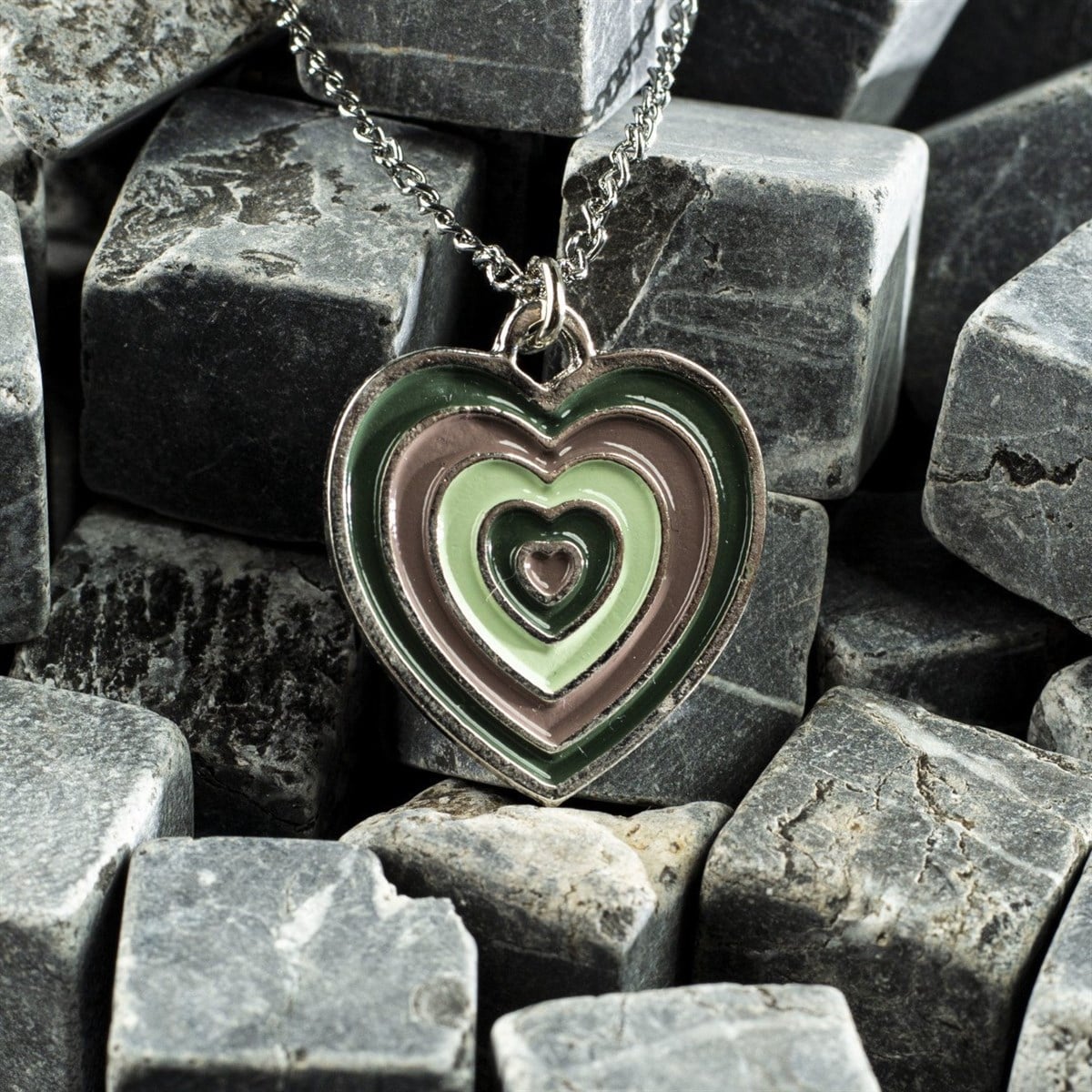 Green Heart Charm Kolye