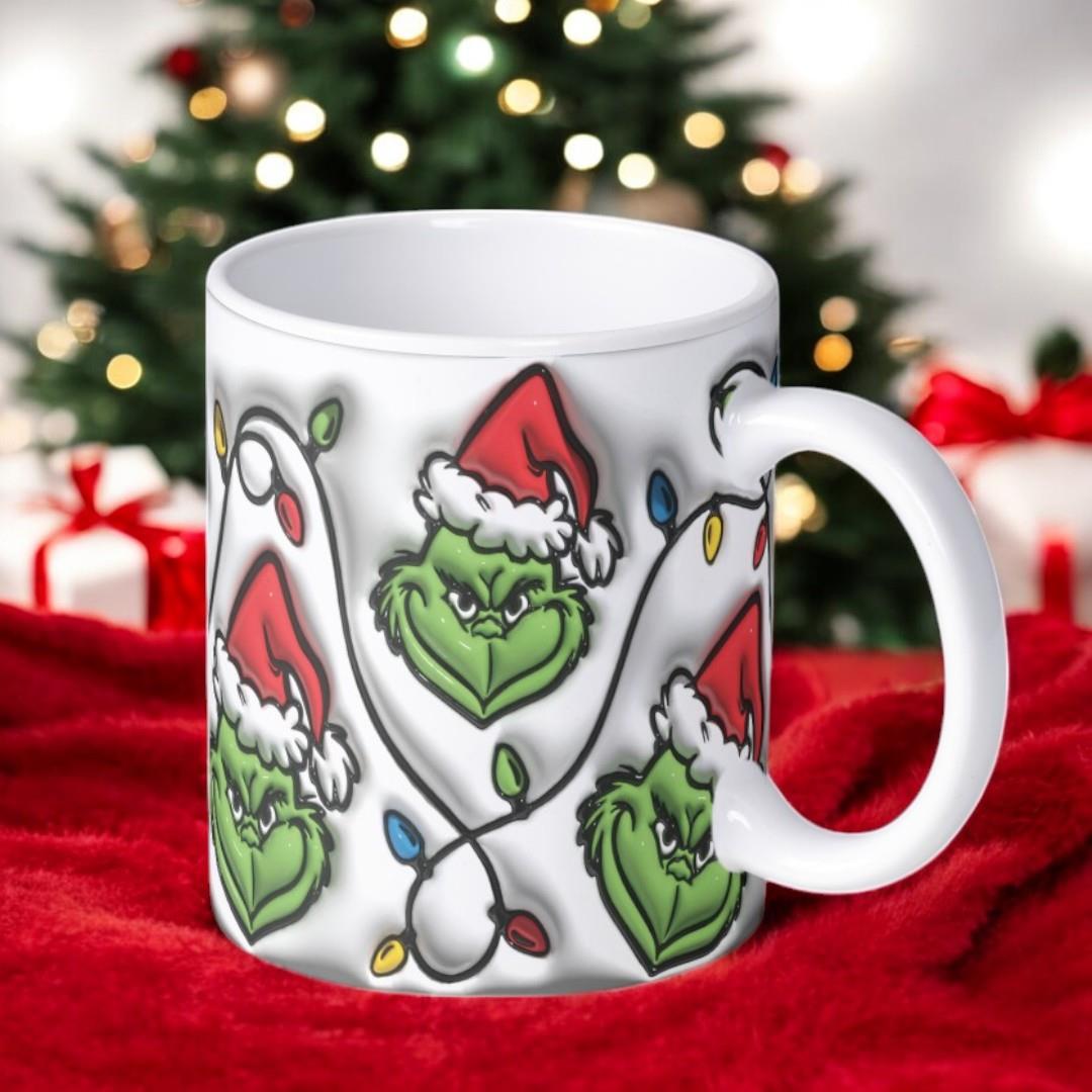 Grinch 3D Christmas Baskılı Yeni Yıl Kupa