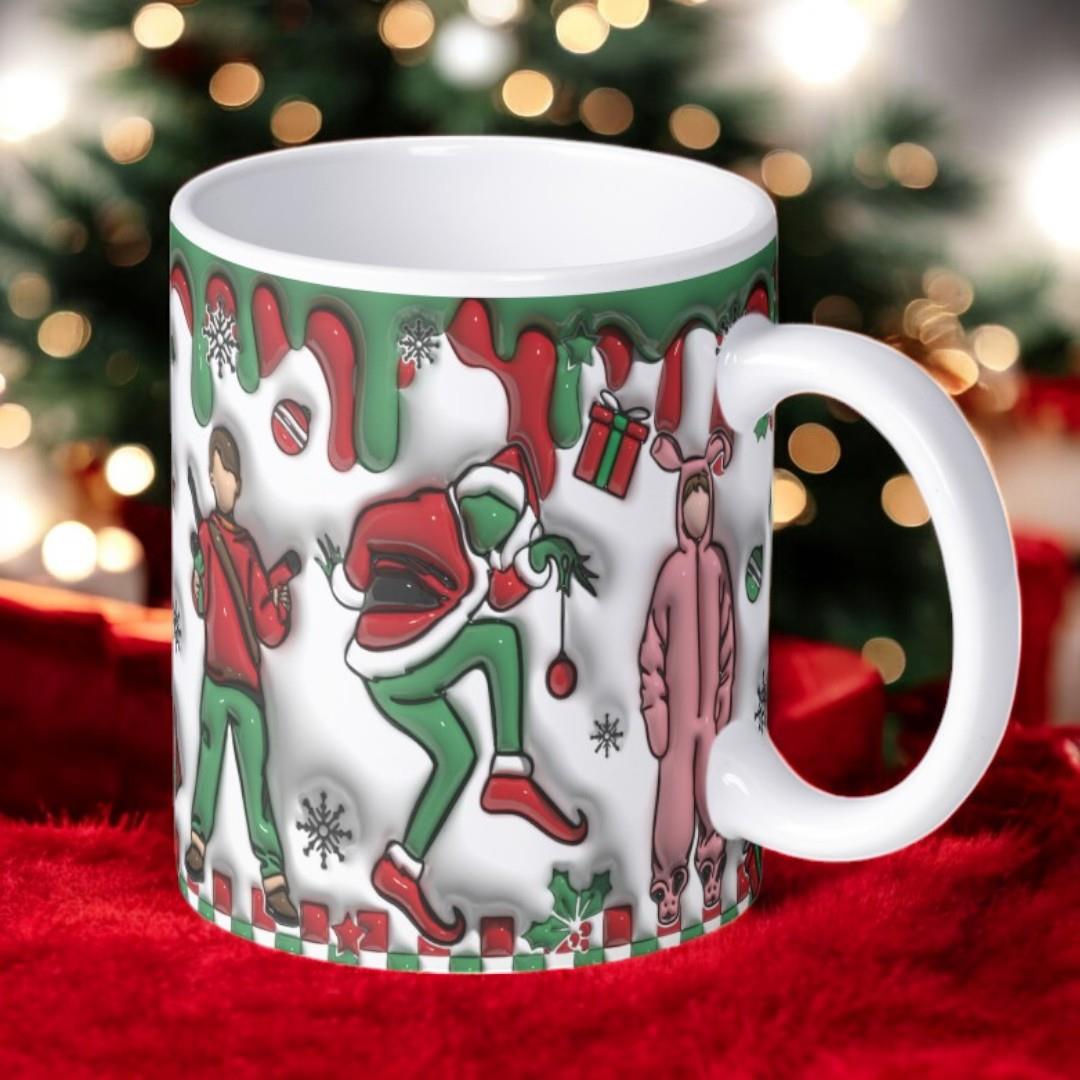 Grinch 3D Christmas Baskılı Yeni Yıl Kupa