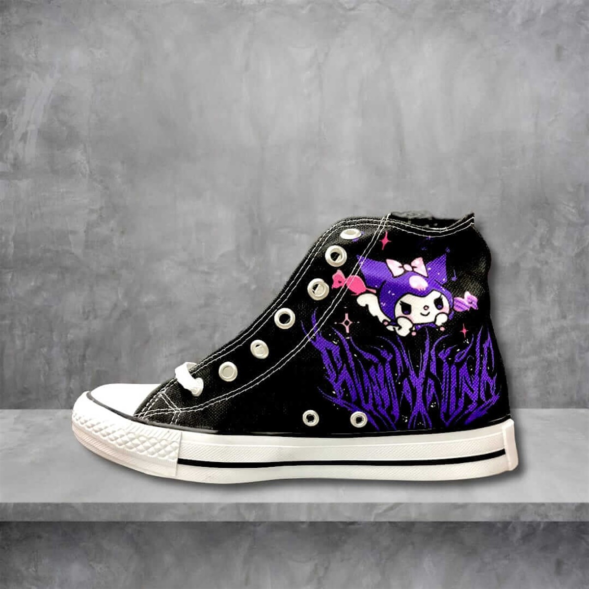 Harajuku Kuromi Gotik Uzun Canvas Ayakkabı