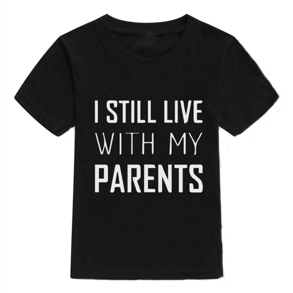 I Still Live Baskılı Siyah Çocuk T-shirt