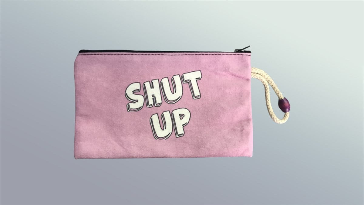 İpli Shut Up Bez Cüzdan Kalemlik