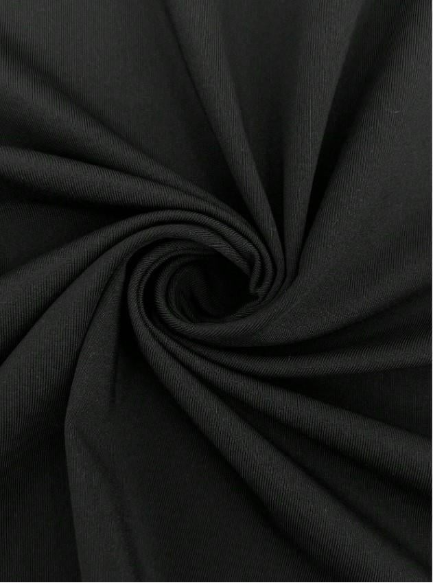 Kemer Boy Black Formidable Detail Baskılı Crop Bluz