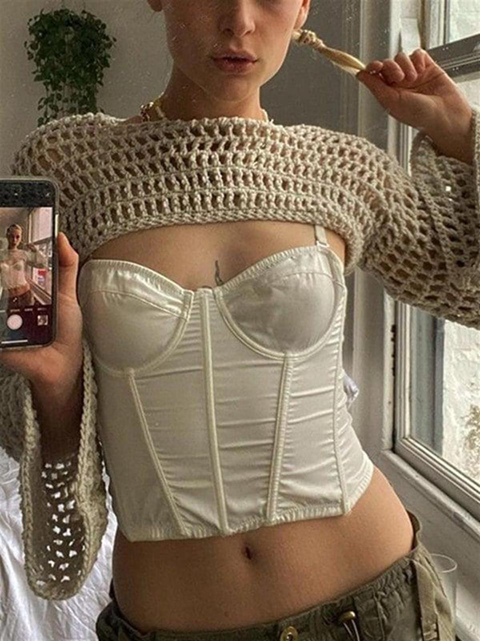 Long Sleeve Bolero Knit Top