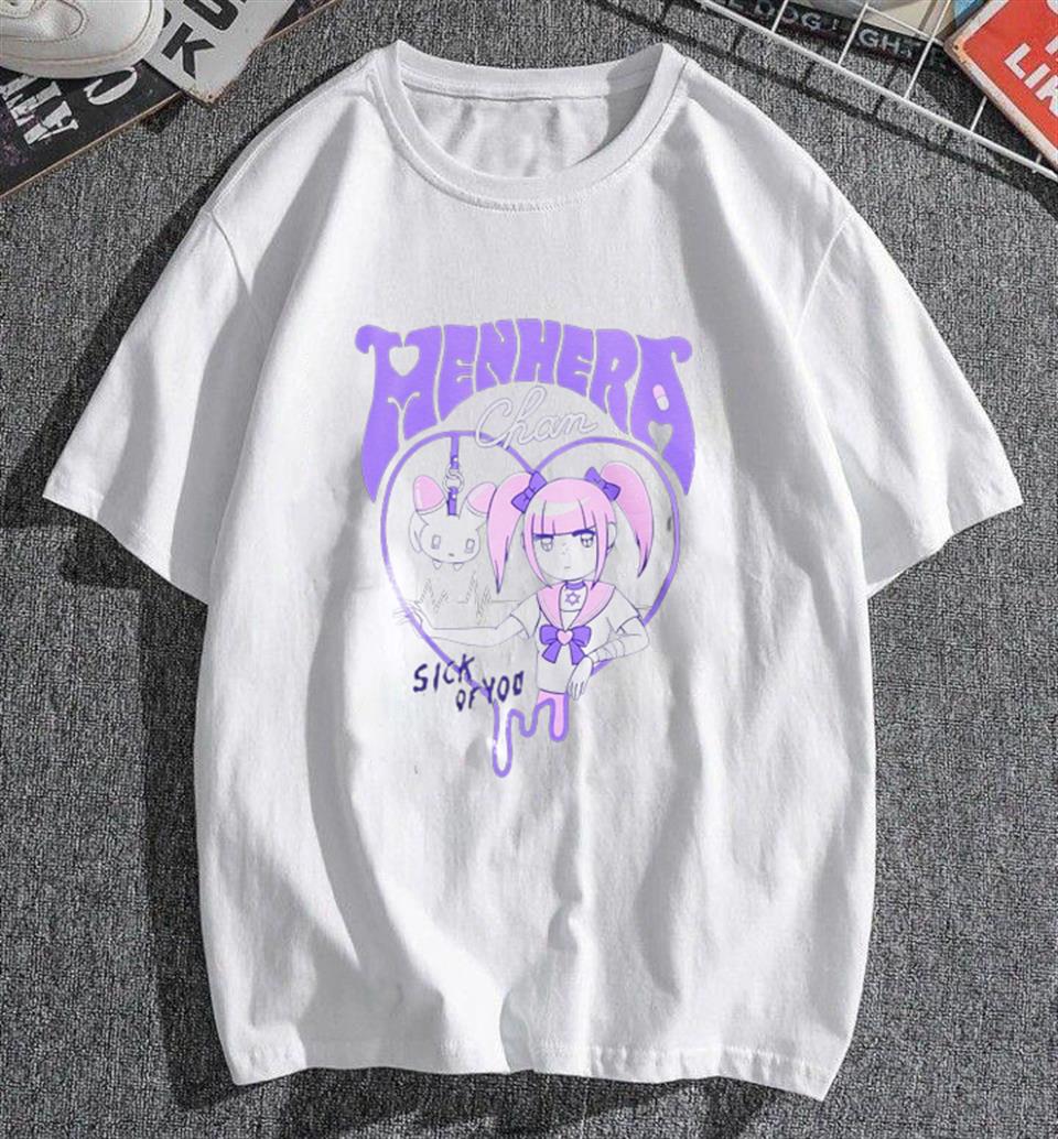 Menhera Beyaz Unisex Oversize T-shirt