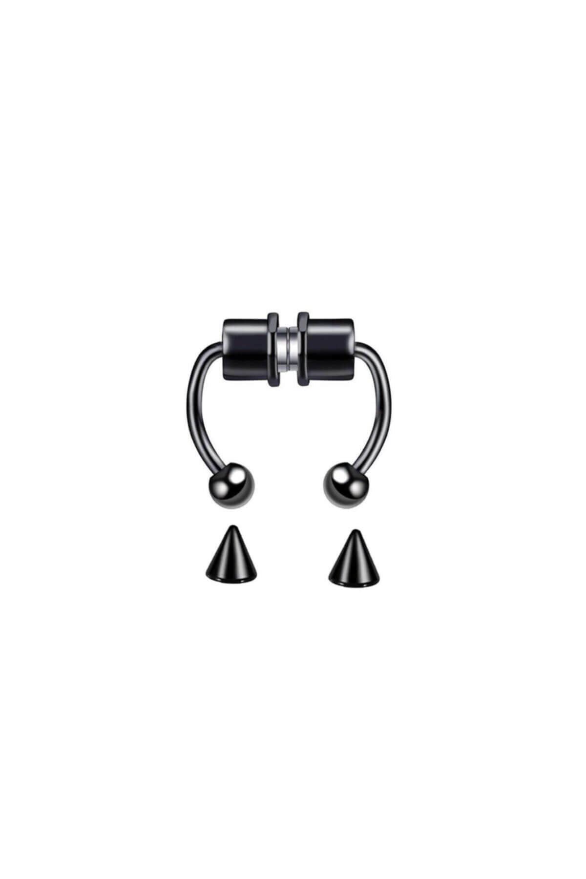 Mıknatıslı Siyah Fake Septum Piercing