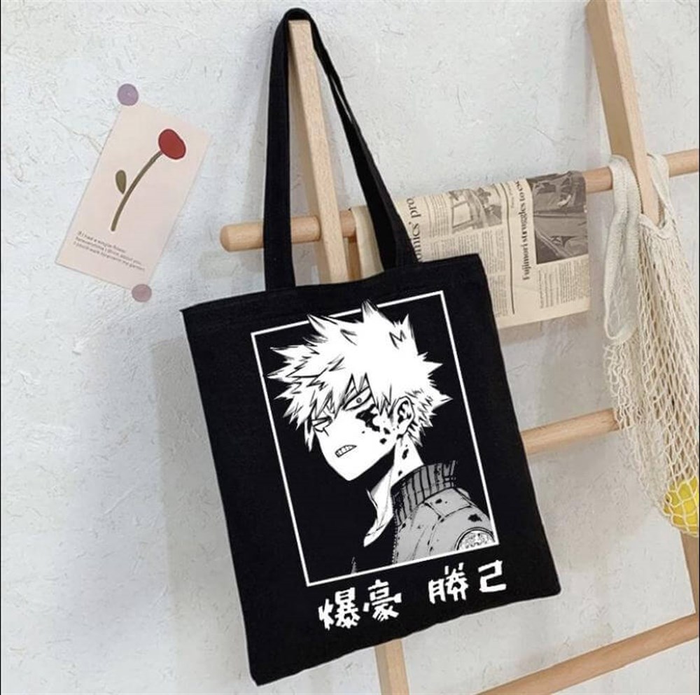 My Hero Academia Bokugou Anime Yıkanabilir Ham Bez Çanta