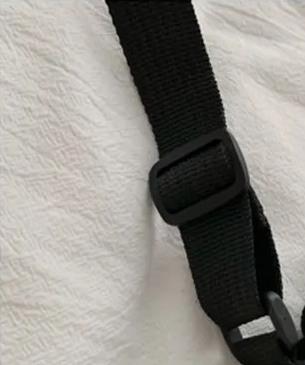 Naughty Cat Baskılı Cep Detaylı Unisex Kanvas Siyah Omuz Çantası