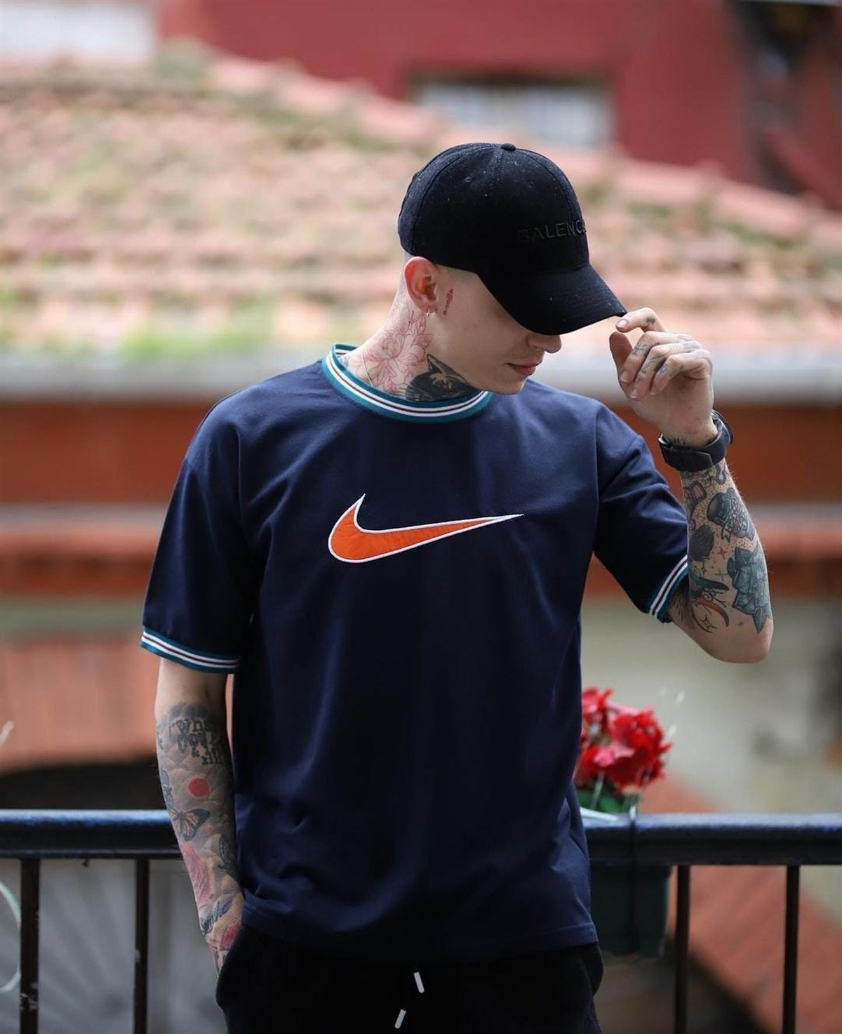 Nike Unisex Nakış İşleme Siyah T-Shirt