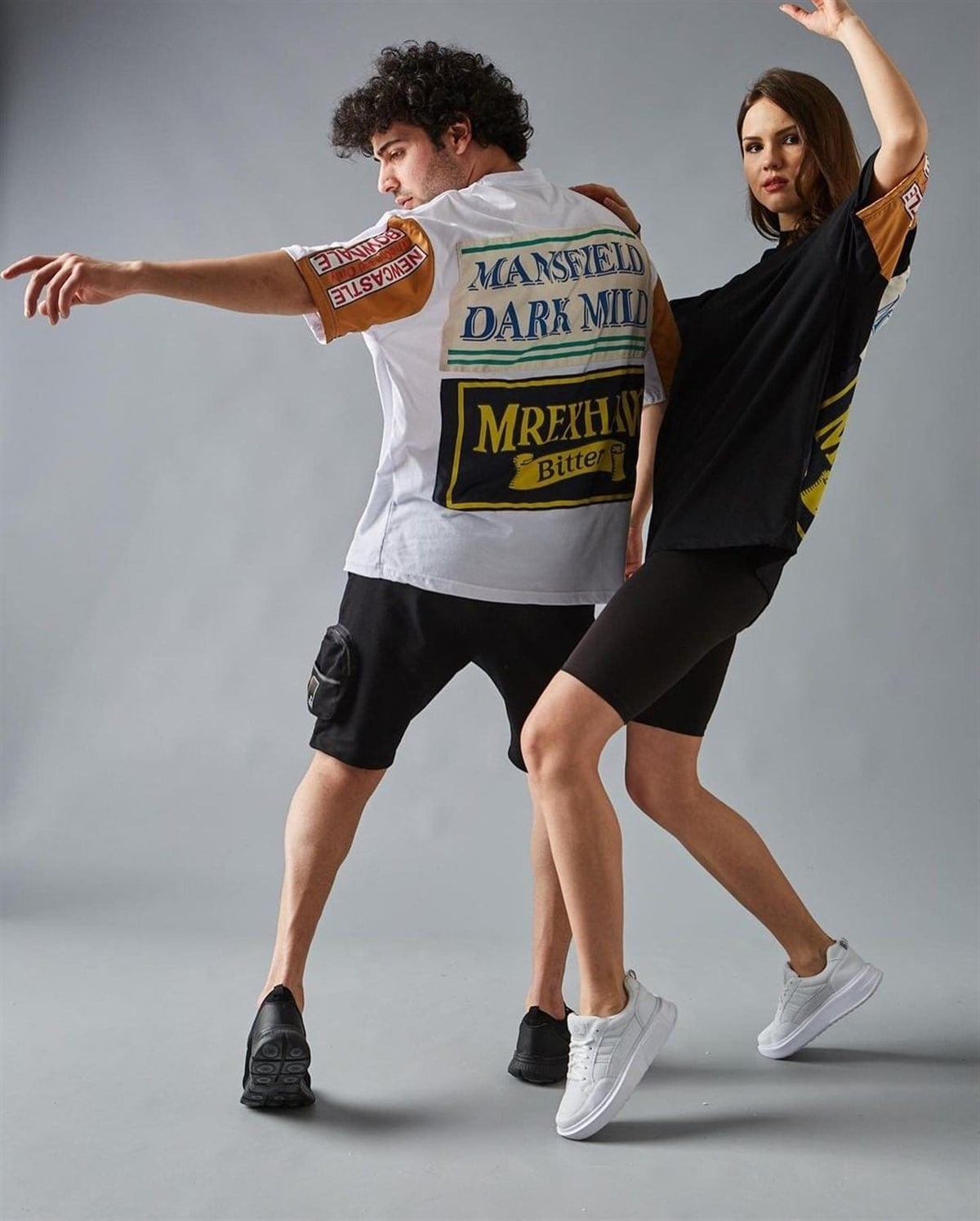 Oversize Sokak Tarzı Unisex Beyaz T-Shirt
