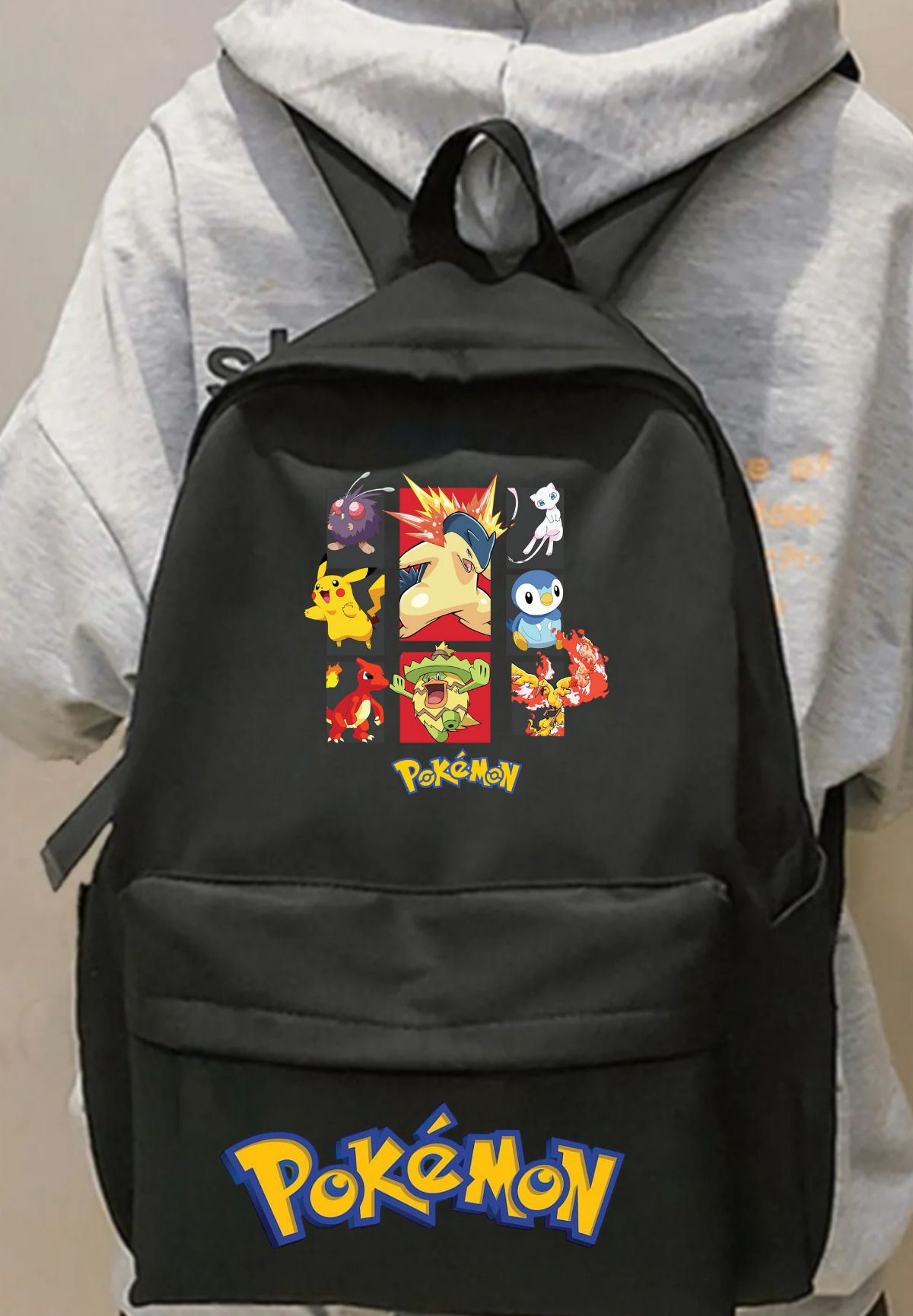 Pokemon Baskılı Sırt Okul Çantası