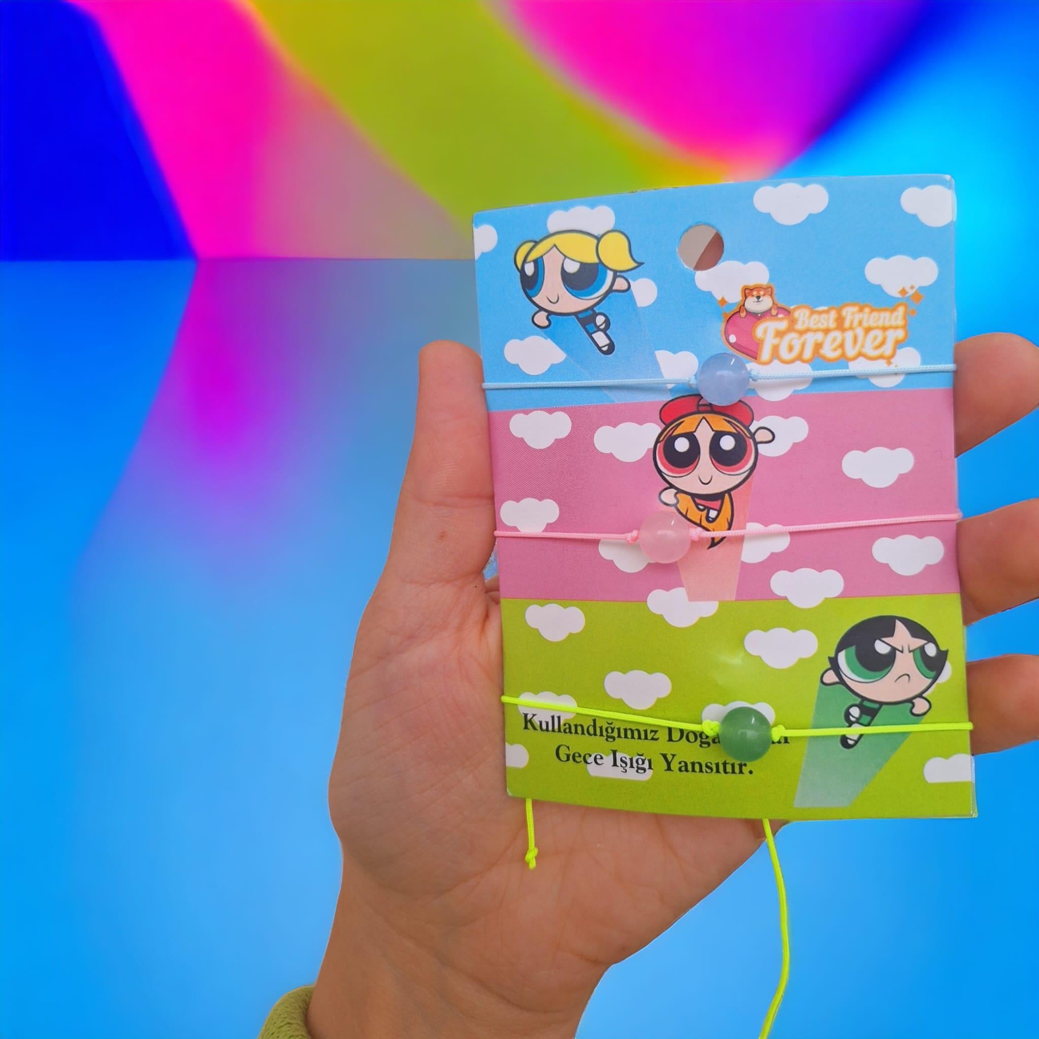 Powerpuff Girls 3 lü Bileklik