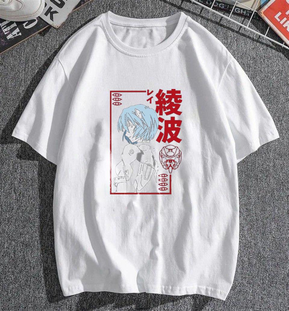 Rei Ayanami Beyaz Unisex Oversize T-shirt
