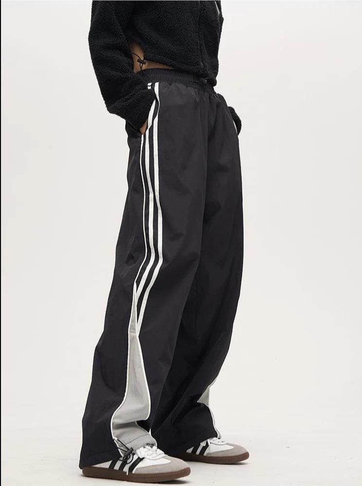 Retro Baggy Siyah Eşofman Altı