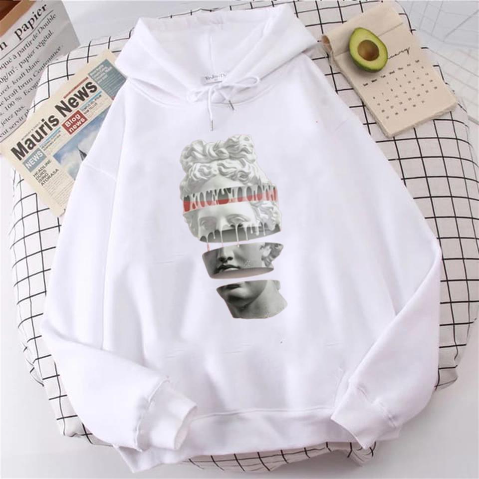 Segmented Head Beyaz Unisex Kapüşonlu Oversize Sweatshirt Hoodie