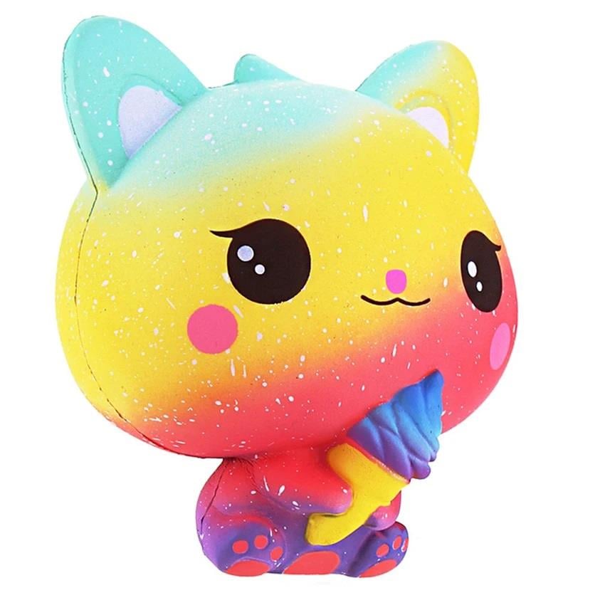 Sevimli Yumuşak Squishies Oyuncak Ponçik 2 li Kedi Sukişi Anti Stres