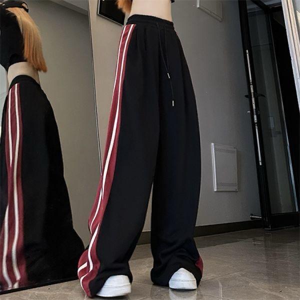 Siyah Streetwear Çift Çizgili Detail Eşofman Altı
