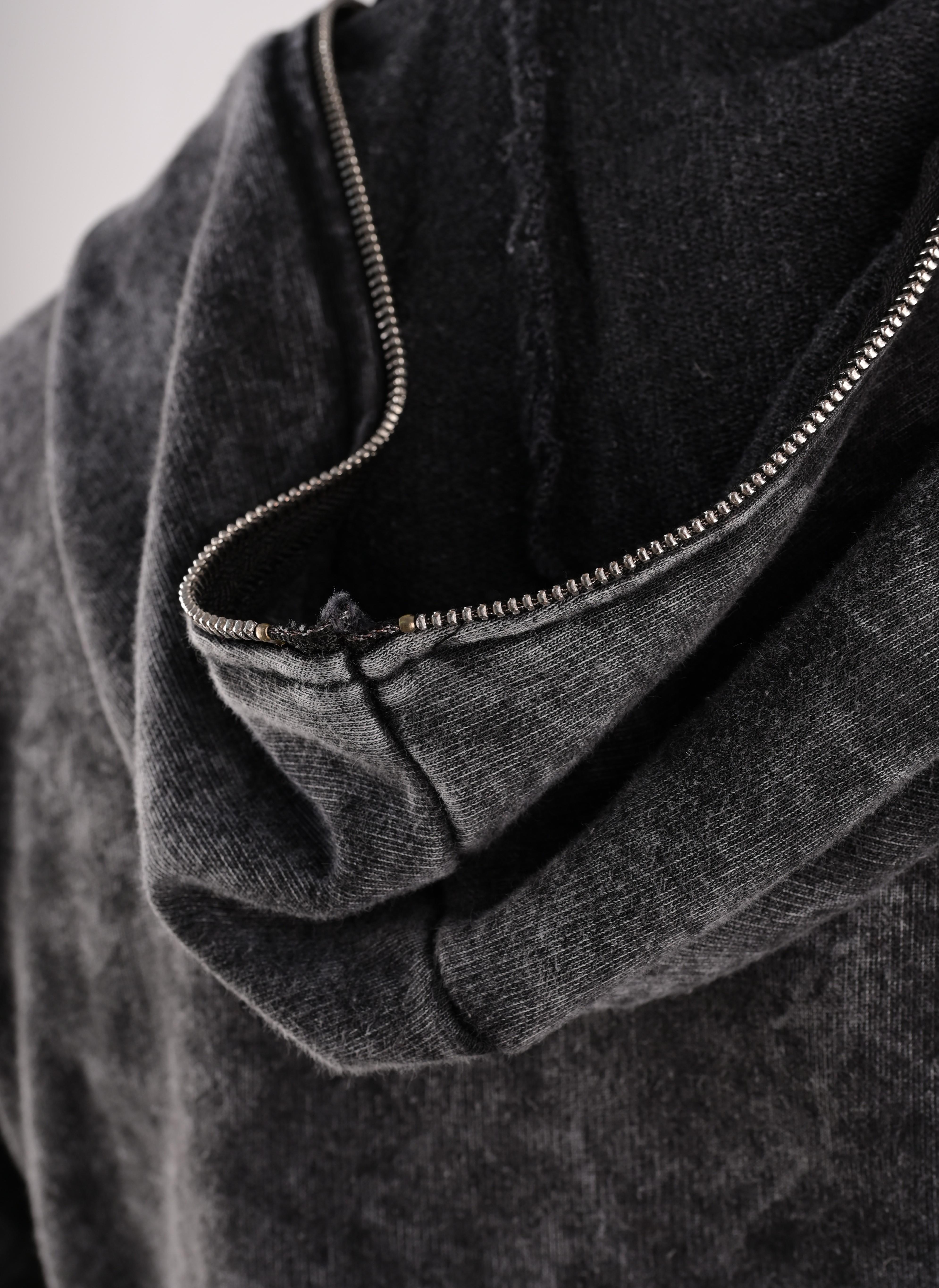 Spider-Man Head Baskılı Vintage Yıkamalı Full Zip Detail Unisex Oversize Kapüşonlu Hırka