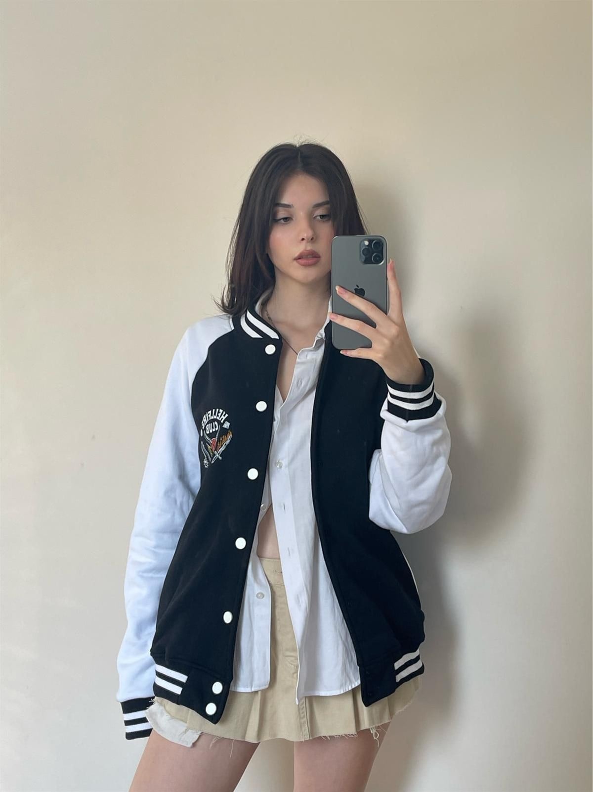 Stranger Things Hell Fire Club Unisex Oversize Kolej Ceket