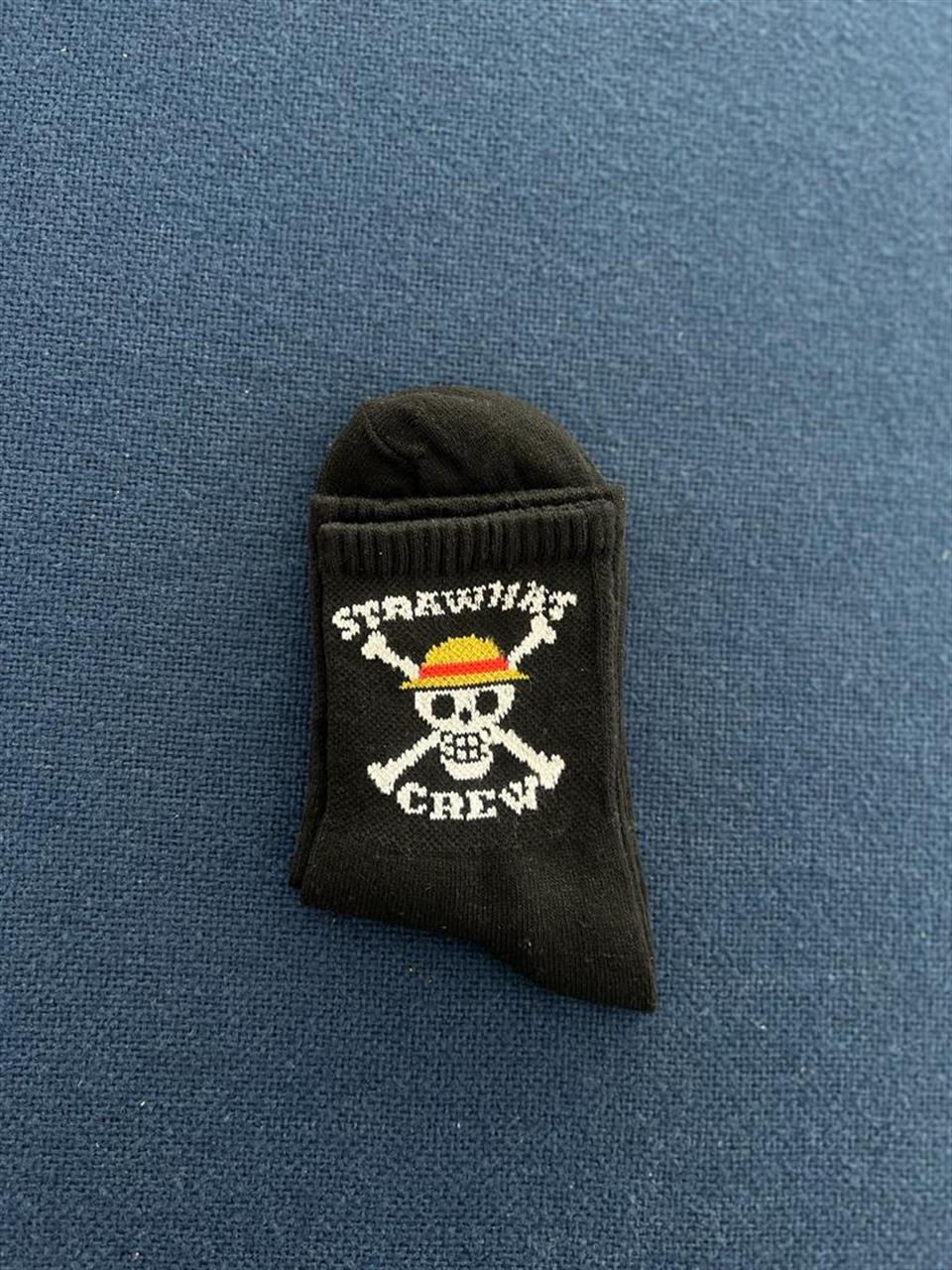 Strawhat Crew Unisex Siyah Kolej Çorap