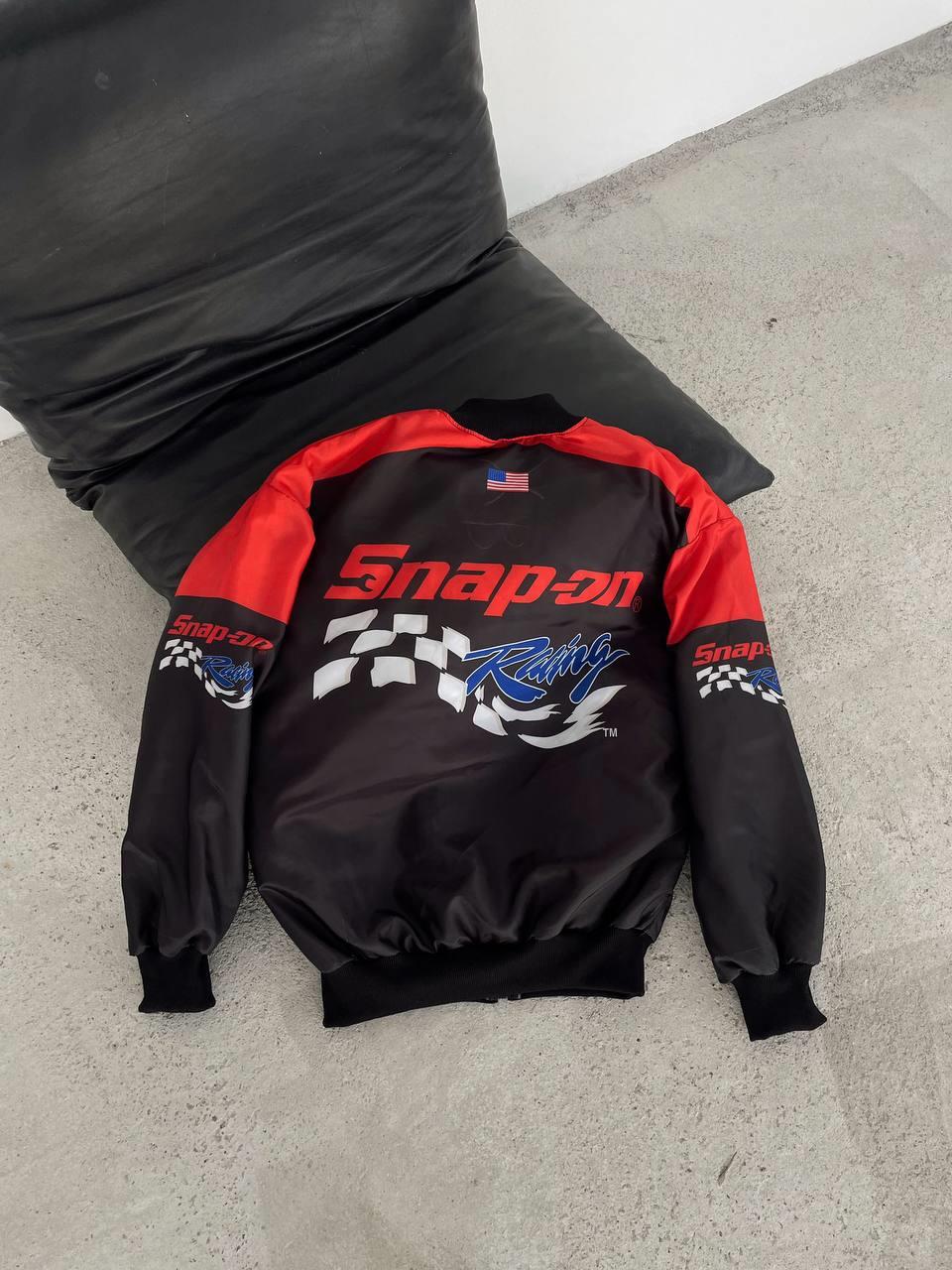Streetwear Unisex İçi Astarlı Racing Yarışçı Kırmızı Bomber Ceket