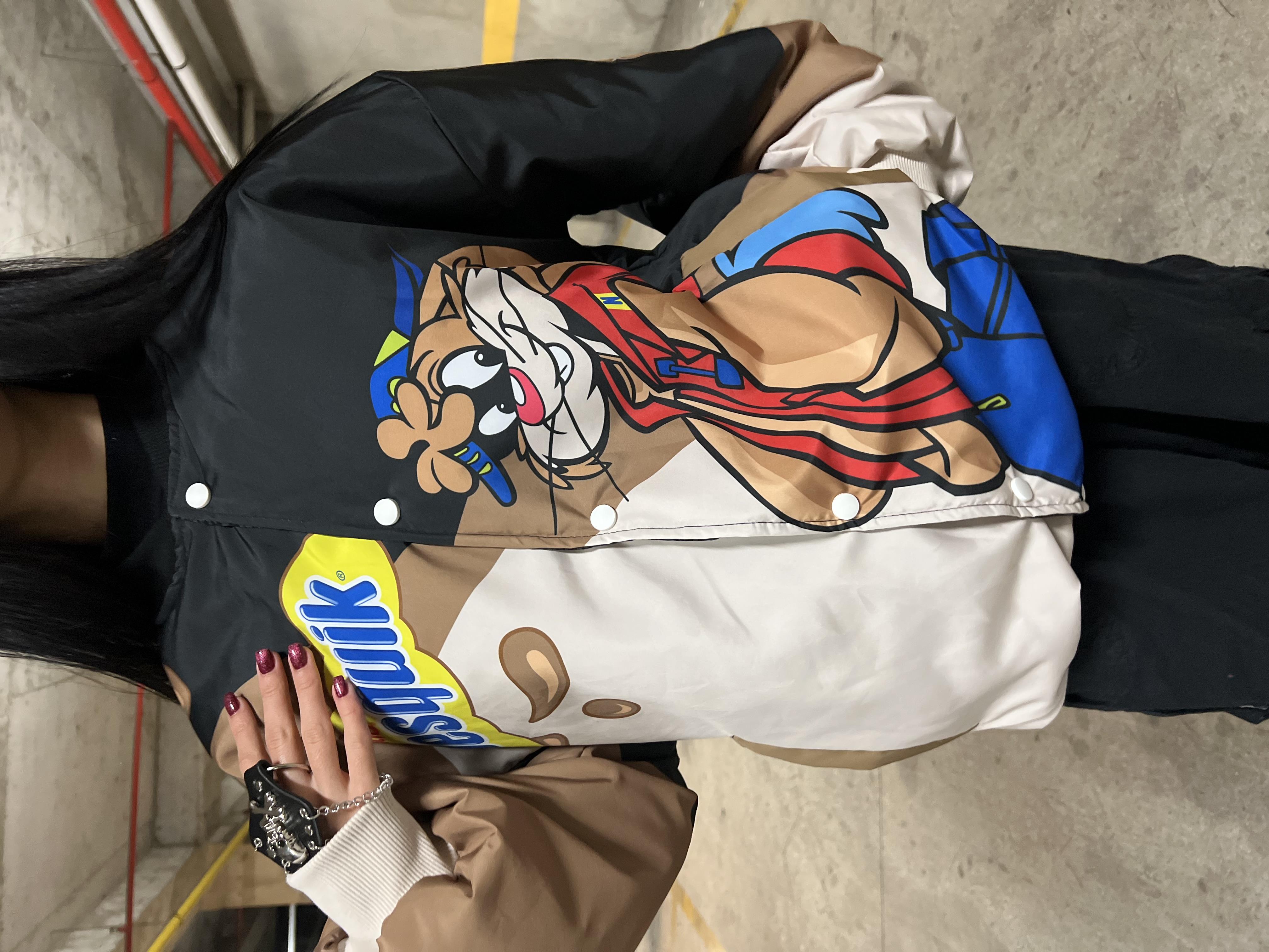 Streetwear Unisex İçi Astarlı Vintage Nesquik Bomber Ceket