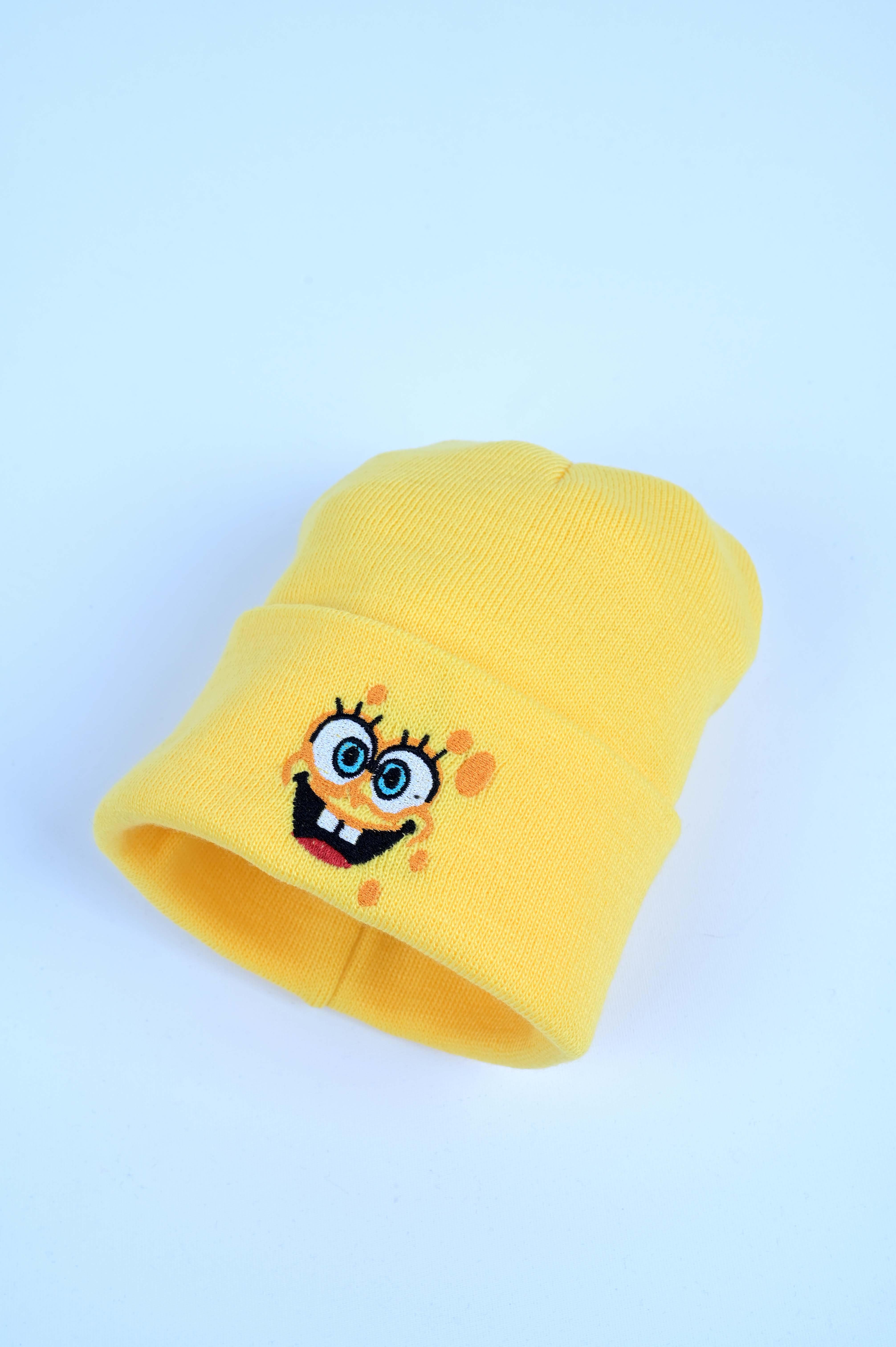 Sünger Bob Nakış İşleme Unisex Pembe Bere